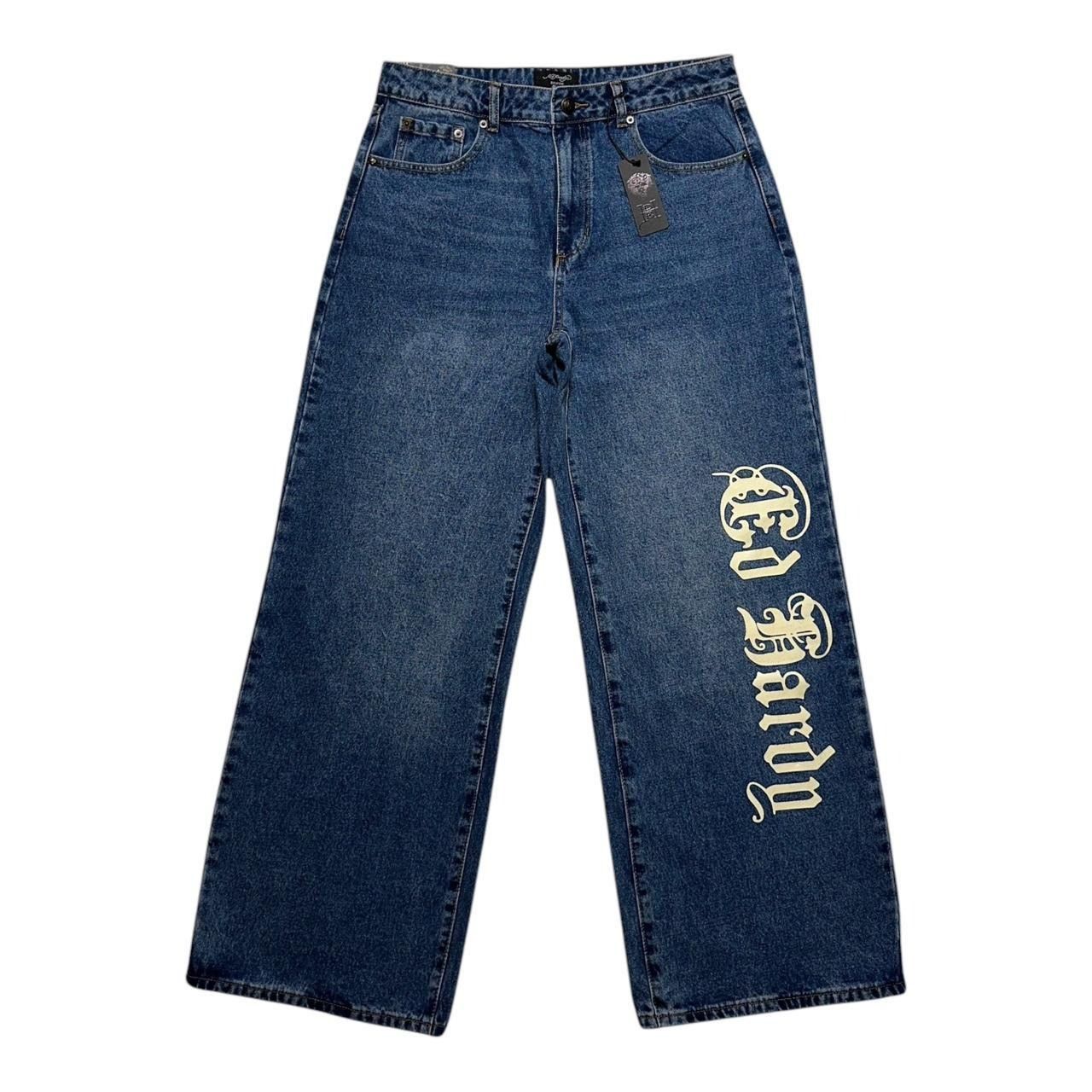 Ed Hardy × Vintage Ed Hardy Wide Leg Jeans Size 32" / US 10 / IT 46 - 2 Thumbnail