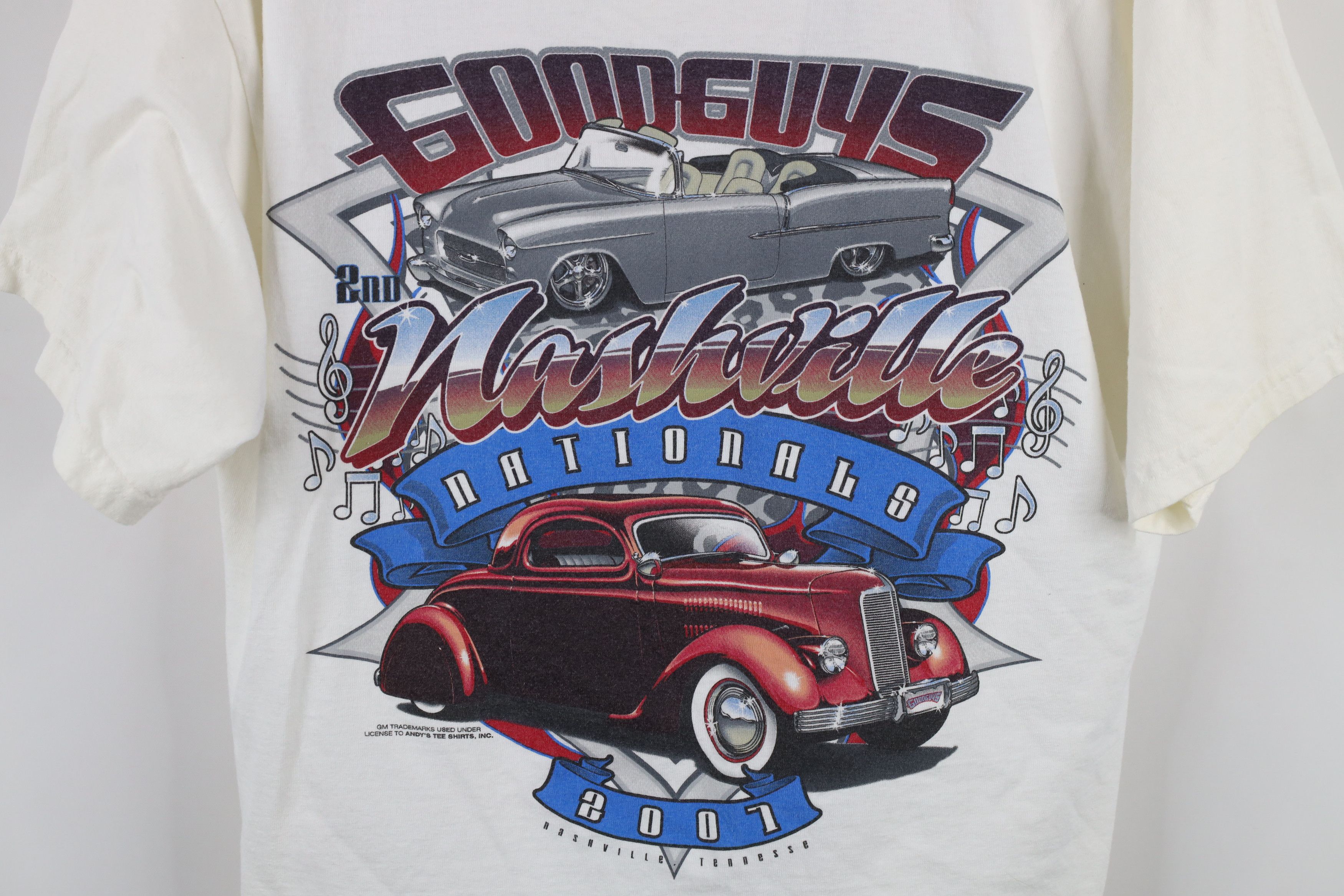 Vintage Vintage Y2K 2007 Nashville Nationals Hot Rod Car T-Shirt Size US L / EU 52-54 / 3 - 4 Thumbnail