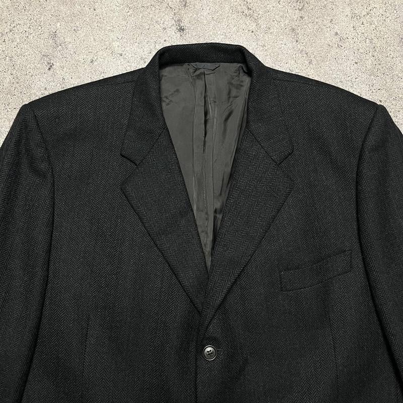 Davide Cenci Vintage Davide Cenci Wool Black Blazer Sport Coat Size 2XL Size 54L - 6 Thumbnail
