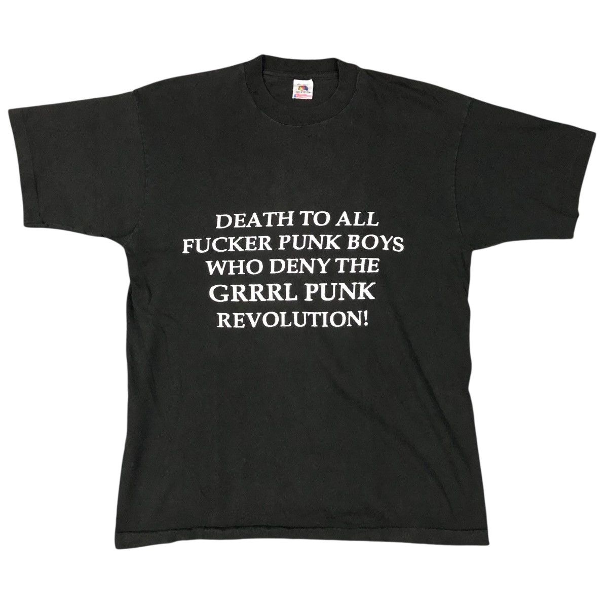 Vintage Vintage 90s Don Rock Riot Grrrl Short Sleeve Shirt Size US L / EU 52-54 / 3 - 1 Thumbnail