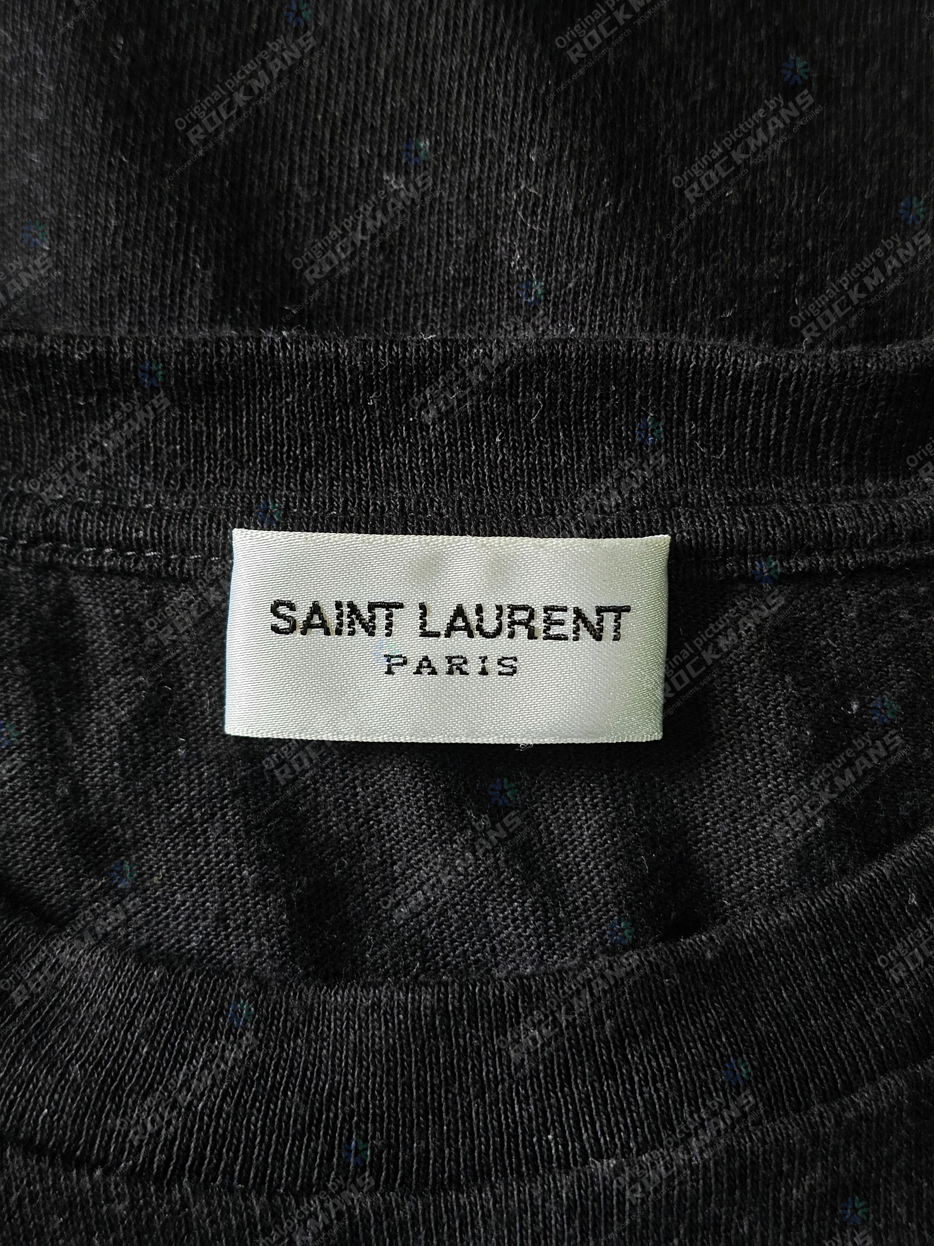 Saint Laurent Paris Saint Laurent Black Optical Illusion T-Shirt Size S Like M Size US S / EU 44-46 / 1 - 3 Thumbnail