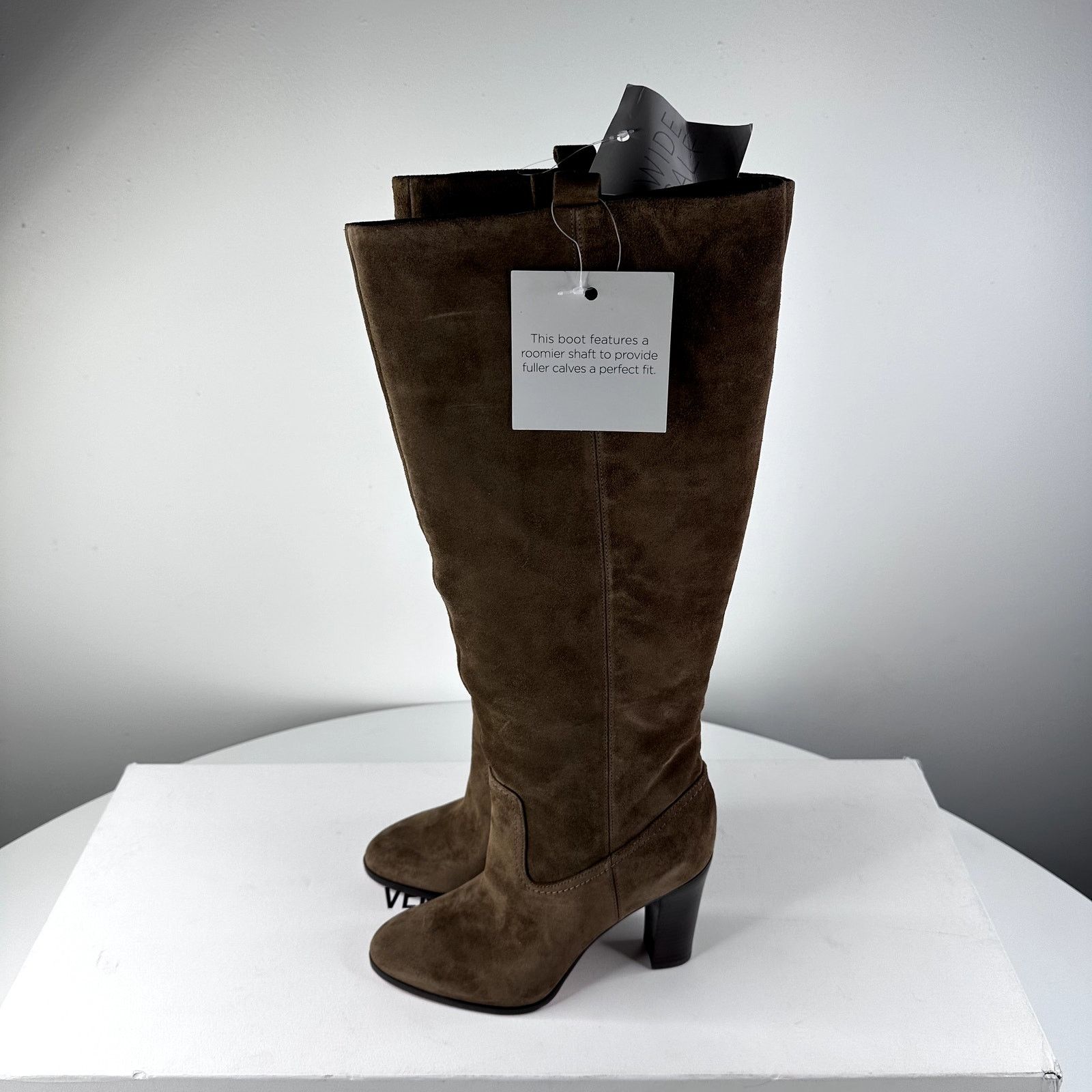 Veronica Beard VERONICA BEARD Vesper Taupe Brown Suede WIDE CALF Boots 7.5 Size US 7.5 / IT 37.5 - 5 Thumbnail