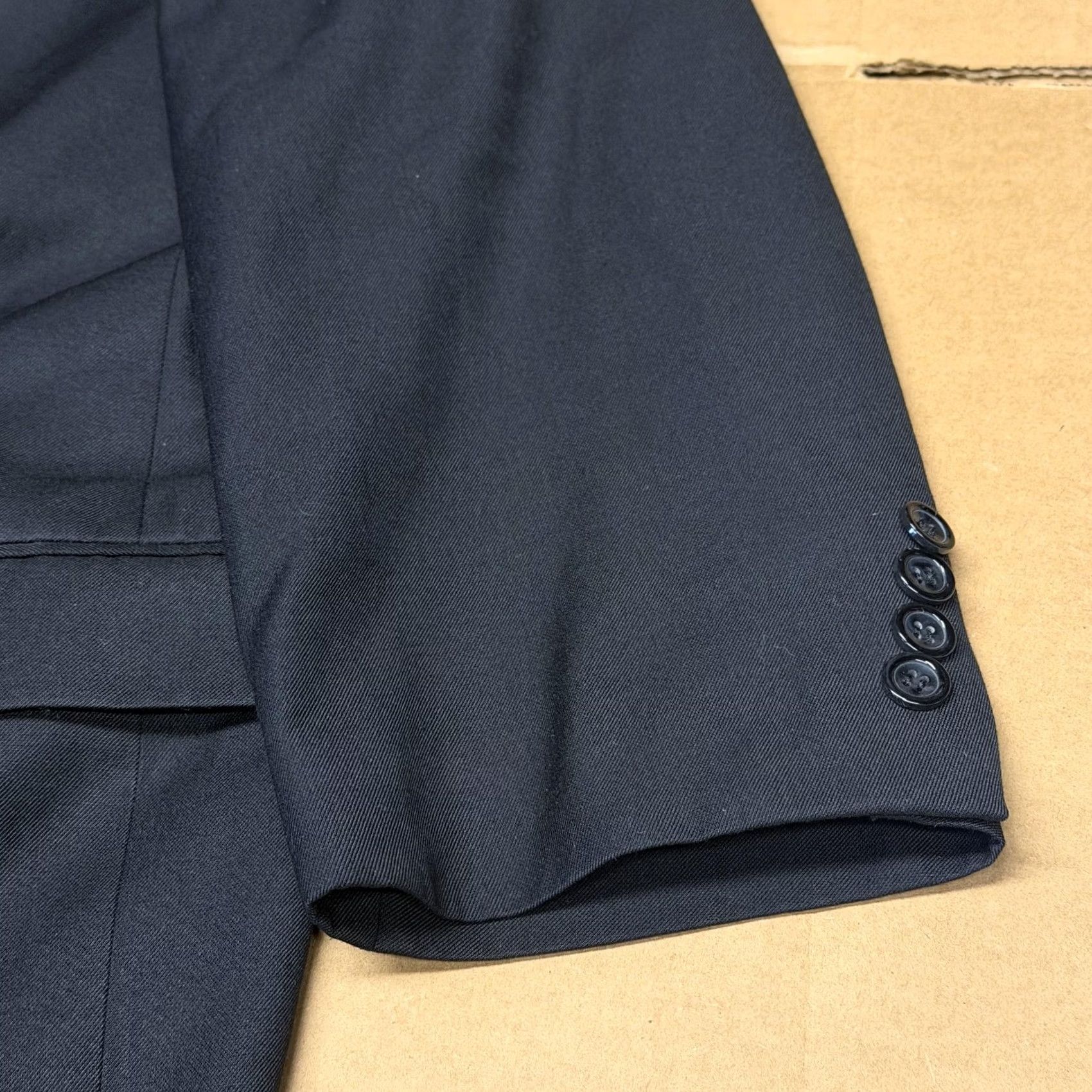 Vintage Caravelli Mens Black 54 2 Button Notch Lapel Classic Sport Coat Jacket Size US L / EU 52-54 / 3 - 2 Thumbnail