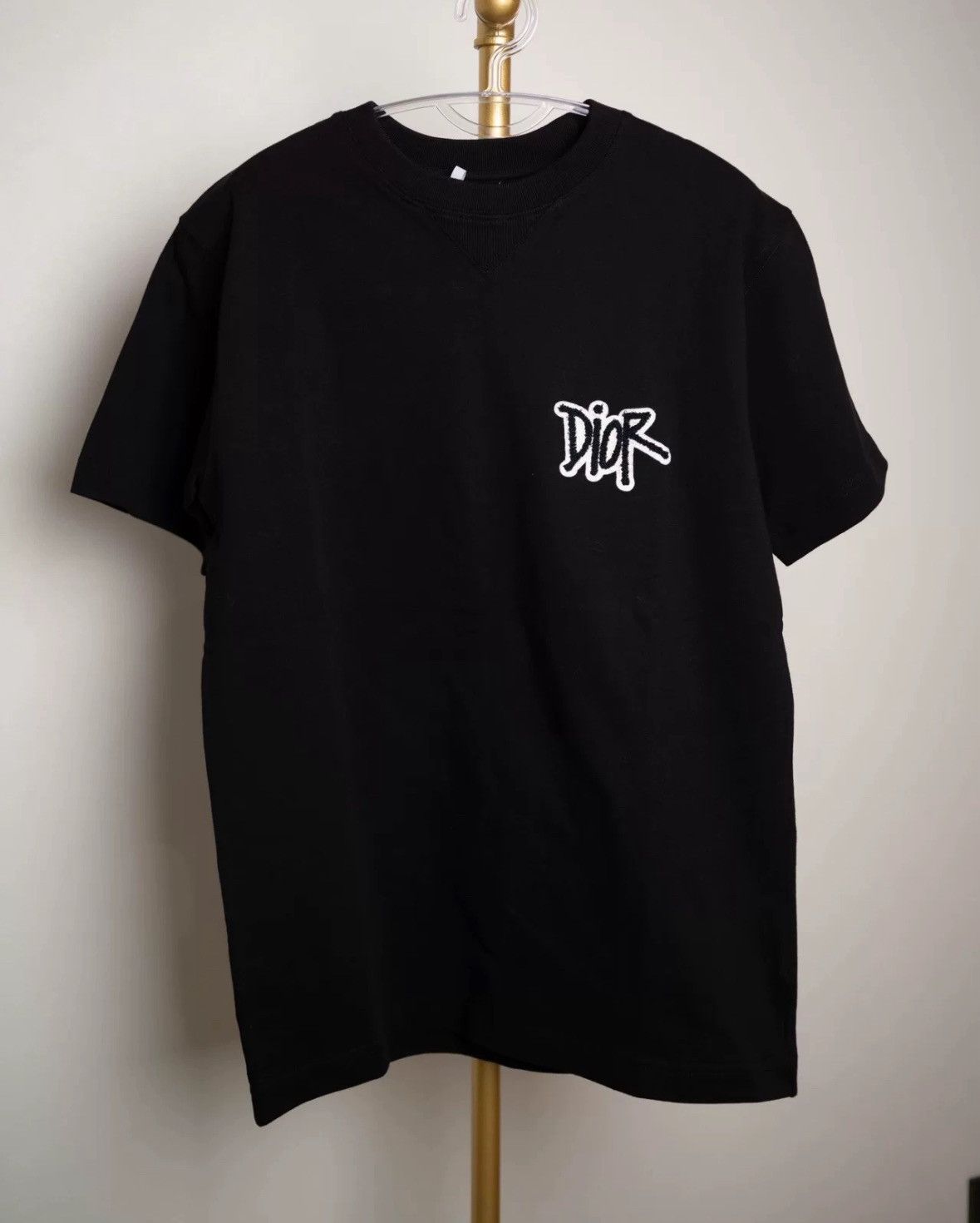 Dior stussy Tシャツ DIOR x Shawn Stussy 2020 Signature Logo T-Shirt - White T