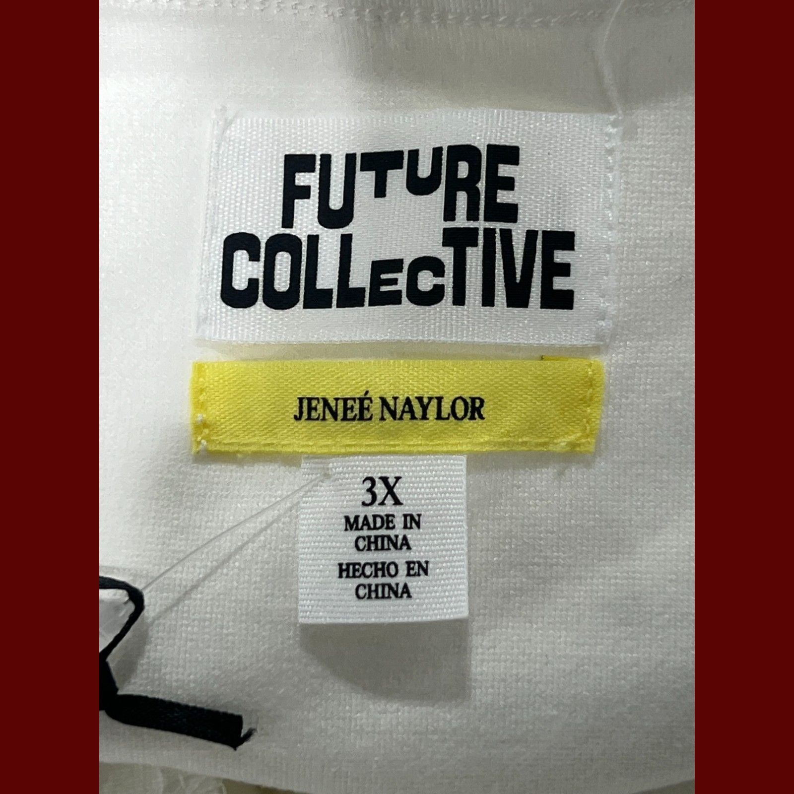 Other Future Collective - Women's Notch Front Tank Top - White - 3 Size 3XL / US 20-22 - 9 Thumbnail