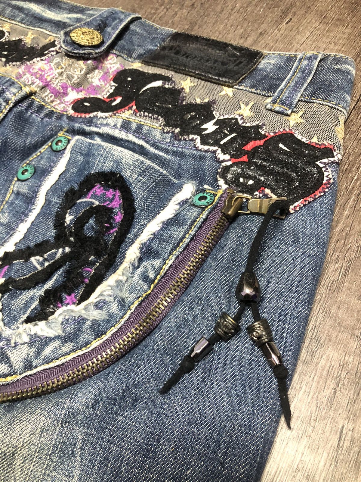 If Six Was Nine × Japanese Brand VINTAGE RIOBERA FLARE JEANS RARE DESIGN UNISEX Size US 30 / EU 46 - 7 Thumbnail