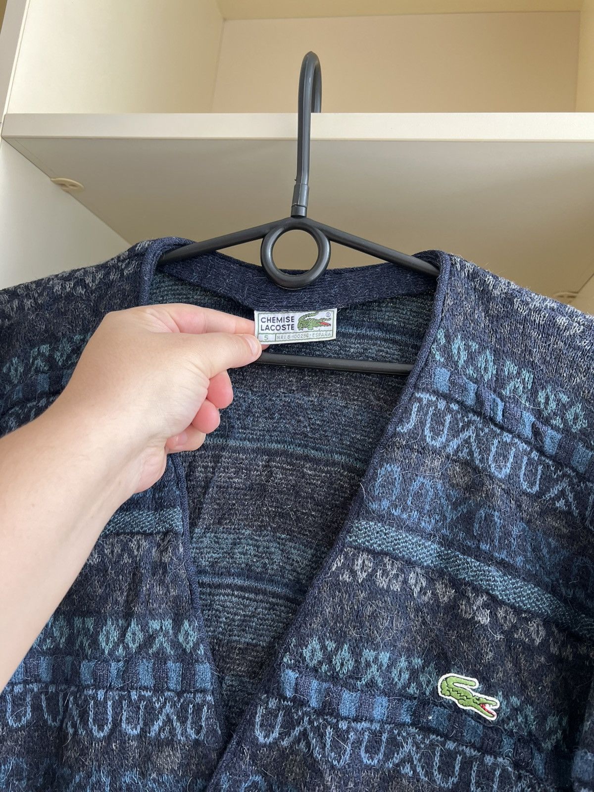 Lacoste Vintage 1990s Lacoste Cardigan Sweater Size US L / EU 52-54 / 3 - 5 Thumbnail