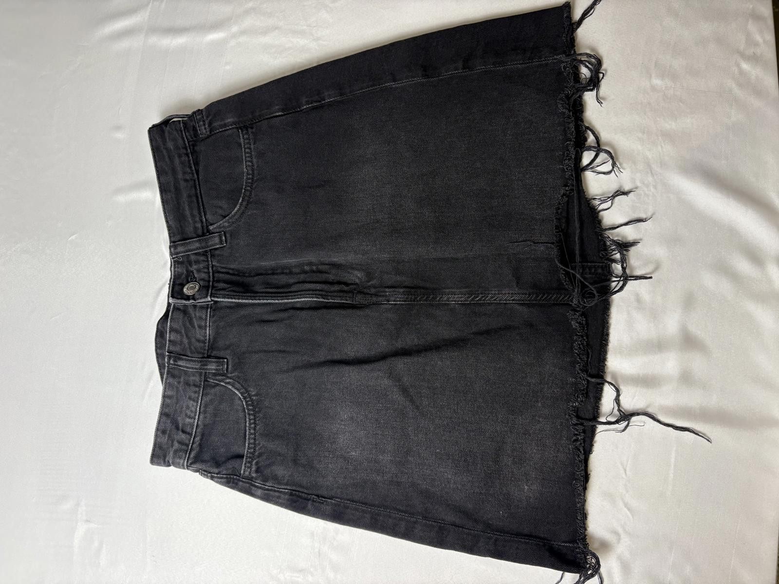 H&M H&M distress mini skirt- black Size 28" / US 6 / IT 42 - 3 Thumbnail