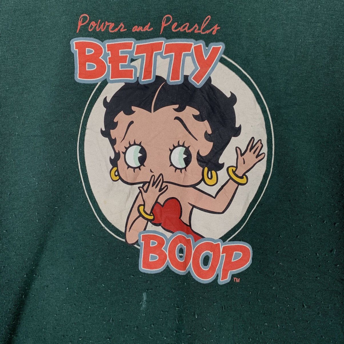Japanese Brand Betty Boop Green Sweatshirt Size US M / EU 48-50 / 2 - 10 Thumbnail