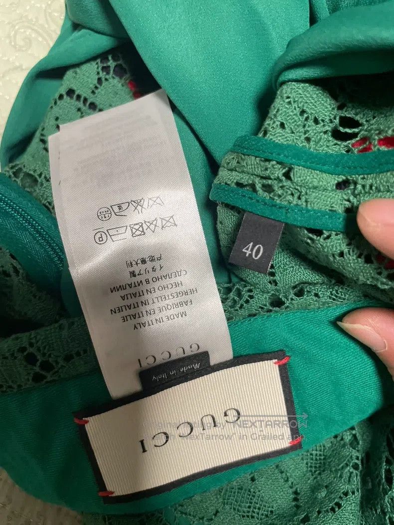 Gucci Gucci Green lace skirt Size 26" / US 2 / IT 38 - 9 Thumbnail