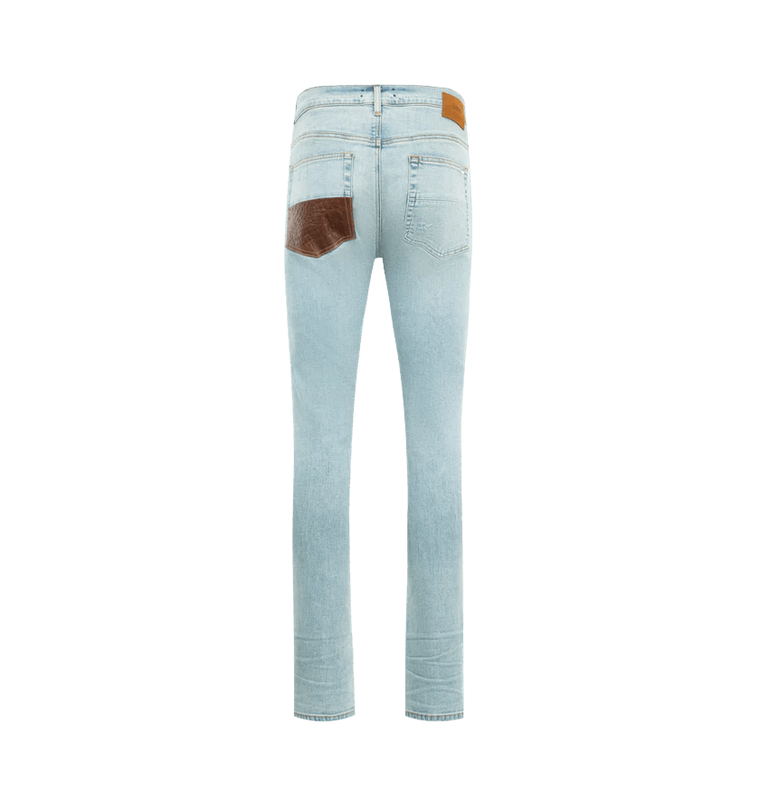 Amiri o1h1sh10526 Croc Leather Mx1 Jean Size US 40 / EU 56 - 2 Thumbnail
