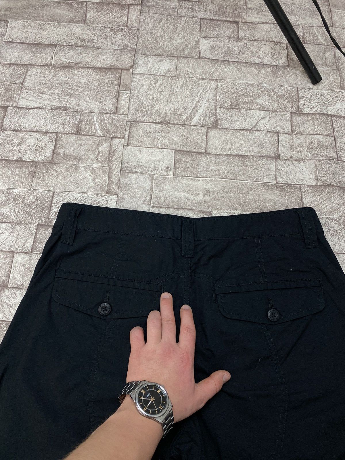 Armani Exchange × Band Tees Armani Cargo Shorts pants Silver Logo 31 by Kanye West Size US 31 - 13 Thumbnail