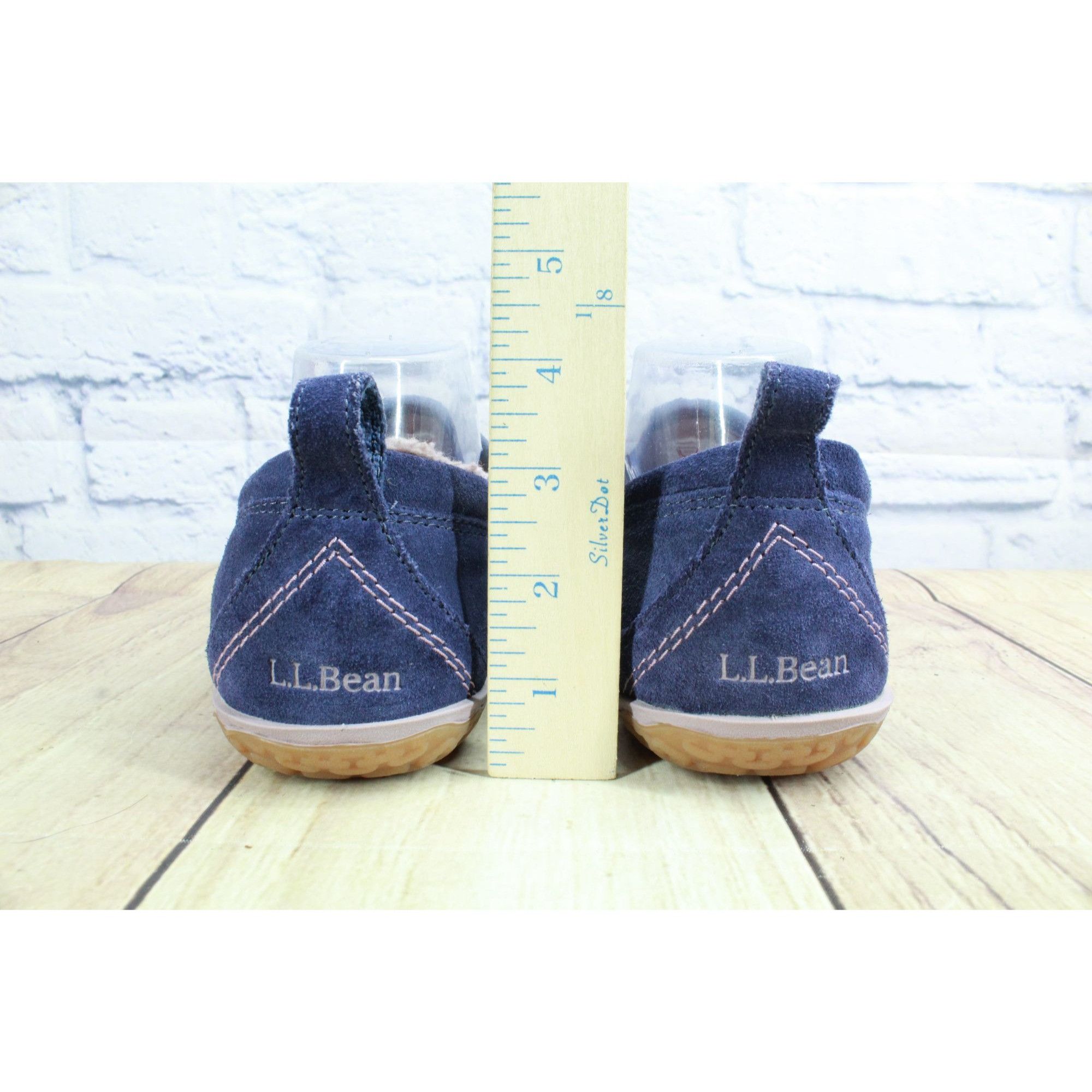 L.L. Bean LL Bean Purple Suede Fleece Lined Mountain Moccasin Slippers Size US 8 / IT 38 - 6 Thumbnail