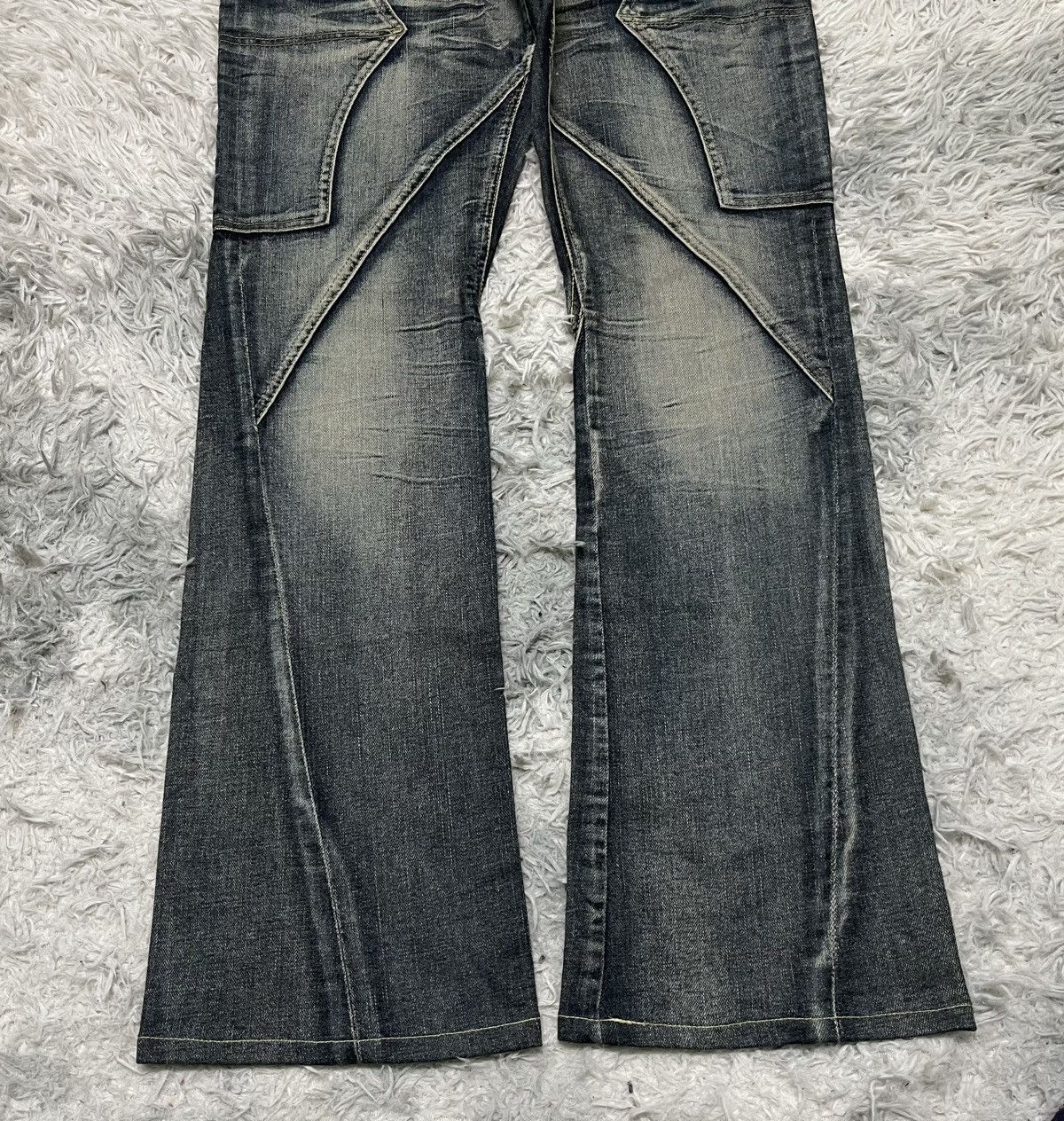 PPFM 2000s PPFM INSPIRED FLARE JEANS RARE DESIGN Size US 32 / EU 48 - 4 Thumbnail