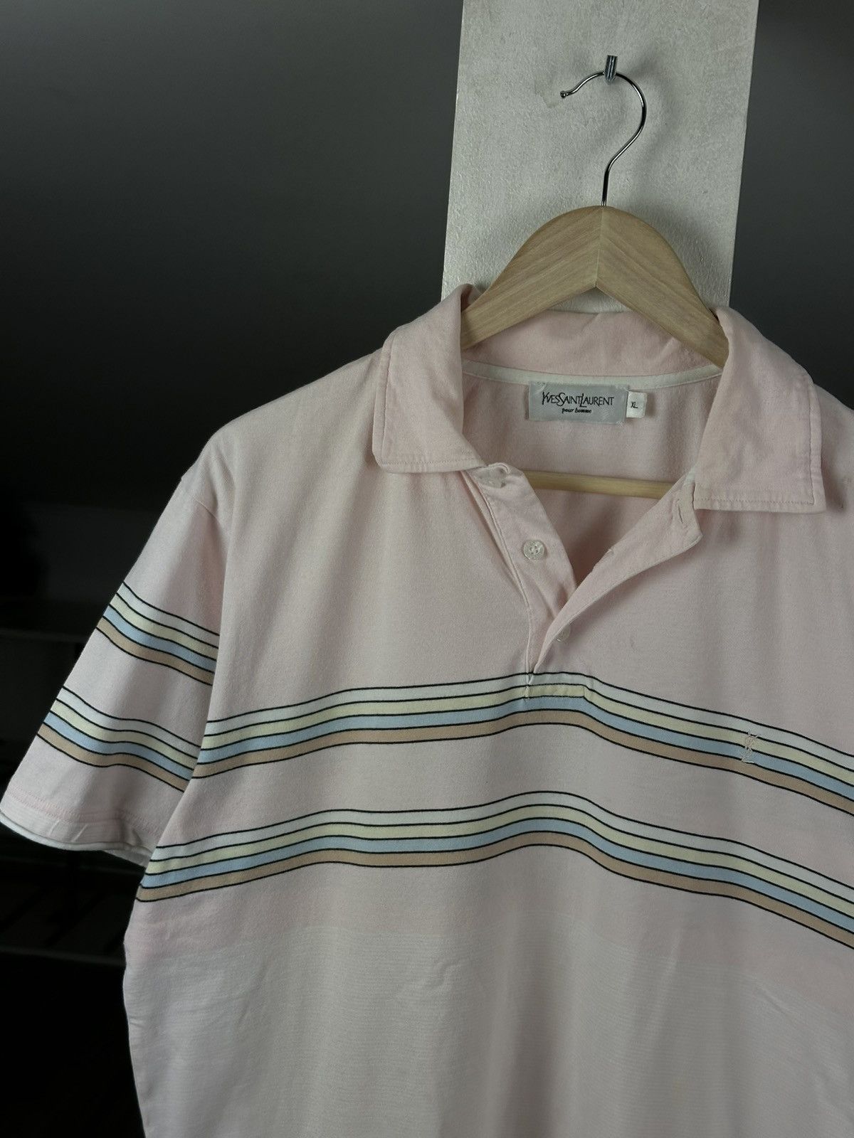 Yves Saint Laurent YSL Yves Saint Laurent Vintage Luxury Designer Logo Tee Size US XL / EU 56 / 4 - 2 Thumbnail
