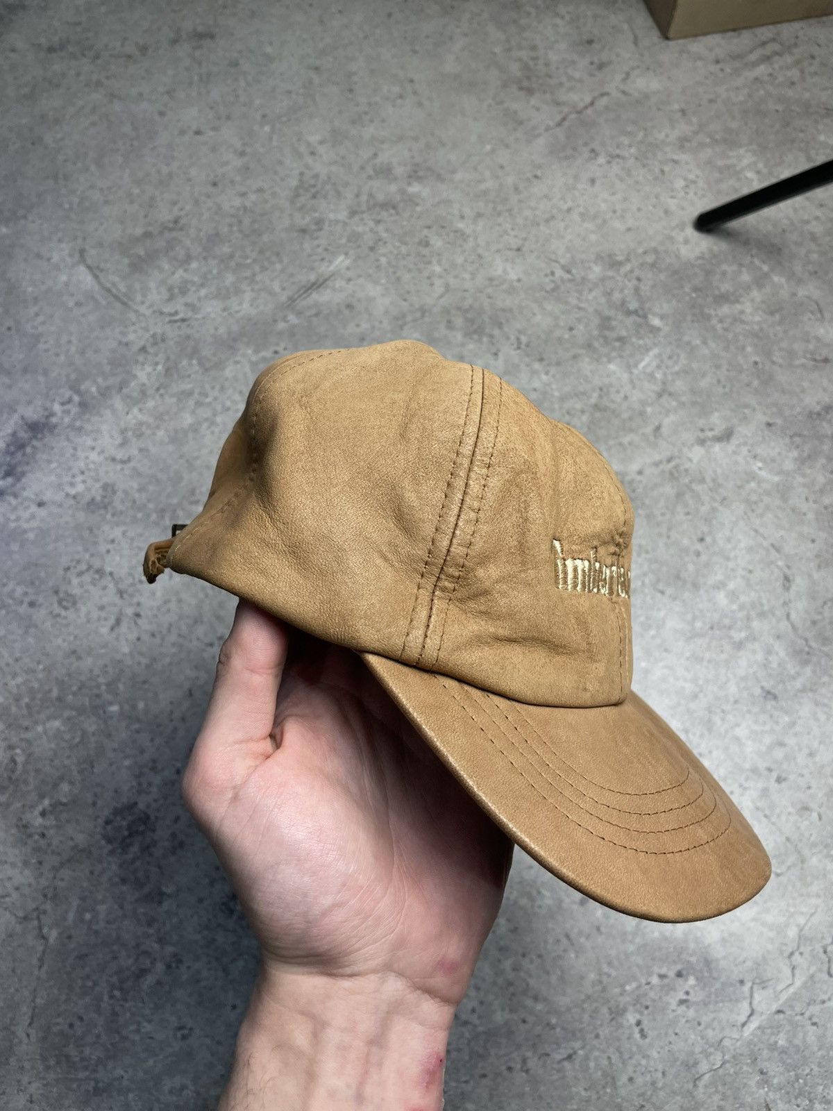 Timberland 🔥 Y2K Goretex Timberland USA Vintage Leather Cap Hat Size ONE SIZE - 3 Thumbnail
