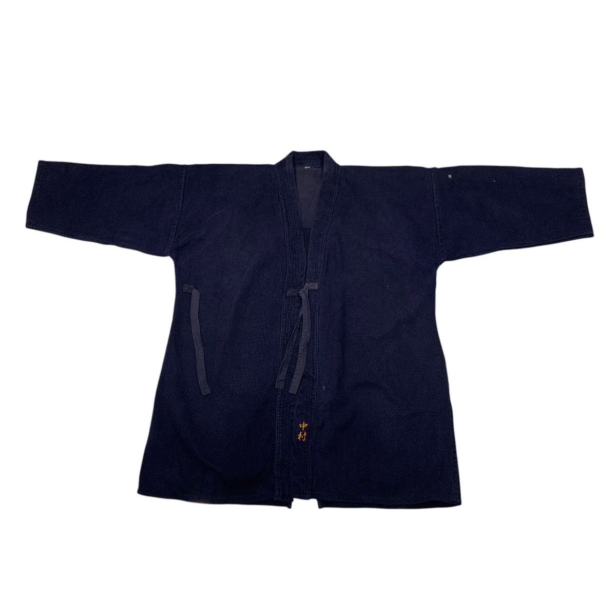 Vintage Indigo Sashiko Thick Weave Kimono Hanten Jacket #2790-C126 Size US L / EU 52-54 / 3 - 16 Thumbnail