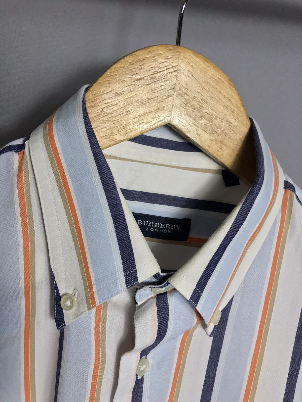 Burberry Burberry London Shirt Button Down Striped Long Sleeve Mens Size US L / EU 52-54 / 3 - 2 Thumbnail