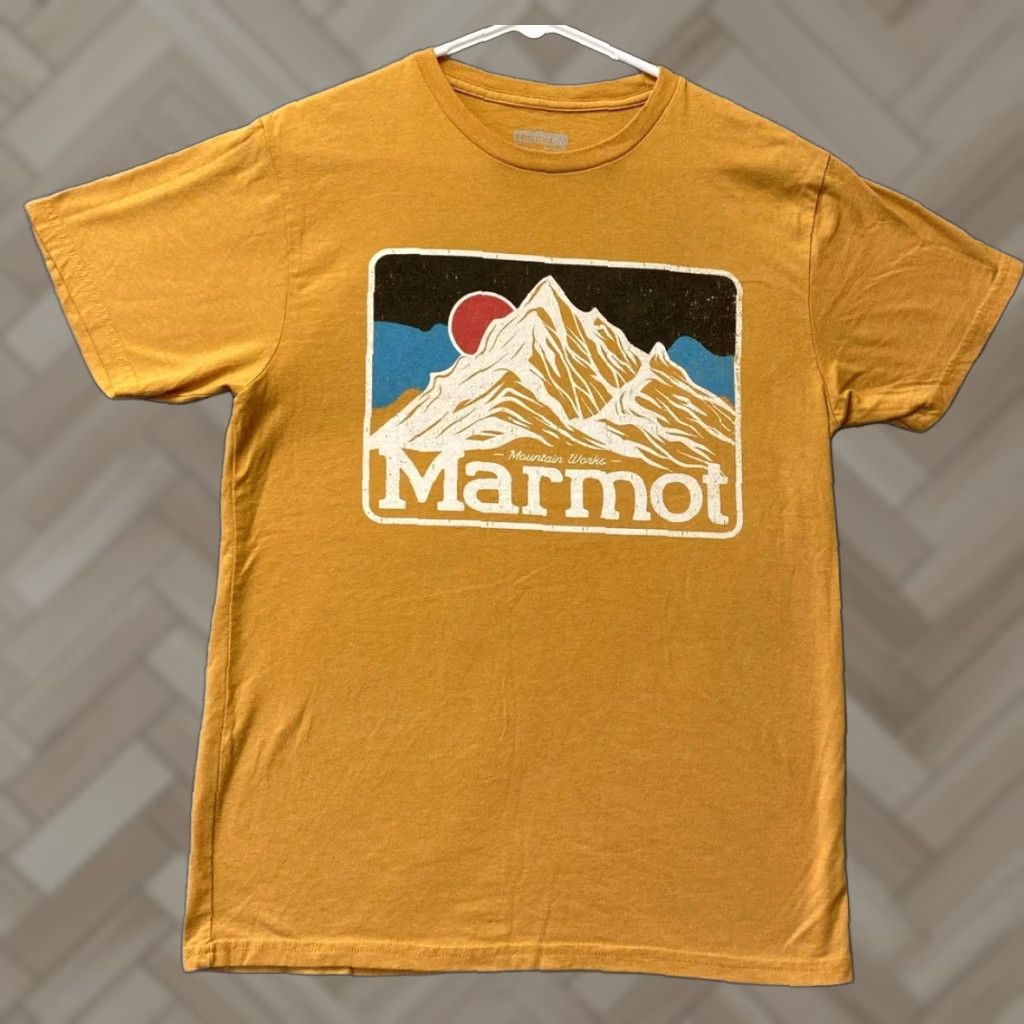 Marmot Marmot Mountain Peaks T Shirt M Graphic Mauve Crew Short Sleeve Men's /116-8 Size US M / EU 48-50 / 2 - 1 Thumbnail
