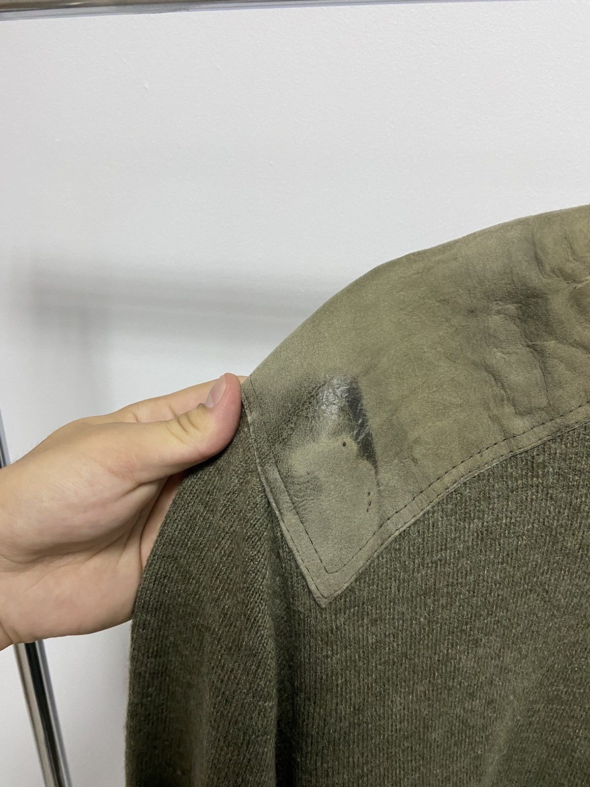 Burberry Burberry Vintage sweater Wool knitted Logo leather elbows Size US XL / EU 56 / 4 - 11 Thumbnail