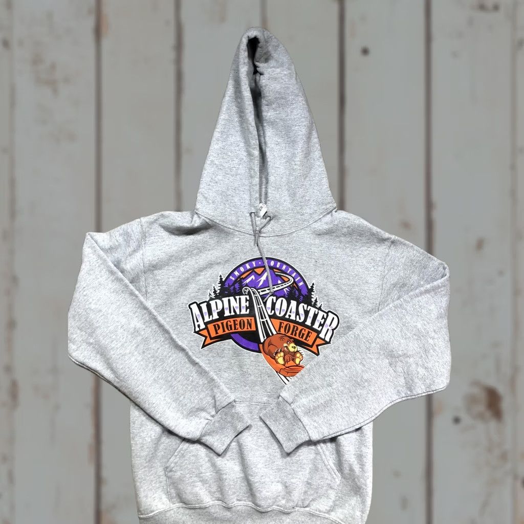 Jerzees Jerzees Hoodie Mens Small Gray Fleece Alpine Coaster Smoky Mountain Pigeon Forge Graphic Print Kangaroo Pocket Sweatshirt Pullover Crew Neck Size US S / EU 44-46 / 1 - 1 Thumbnail