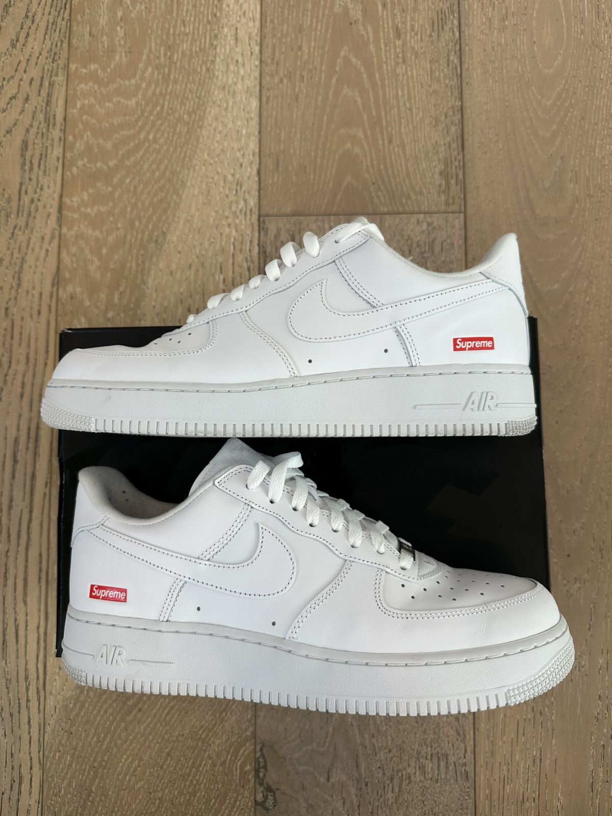 Nike × Supreme Nike Air Force 1 Low Supreme White Size US 10.5 / EU 43-44 - 4 Thumbnail
