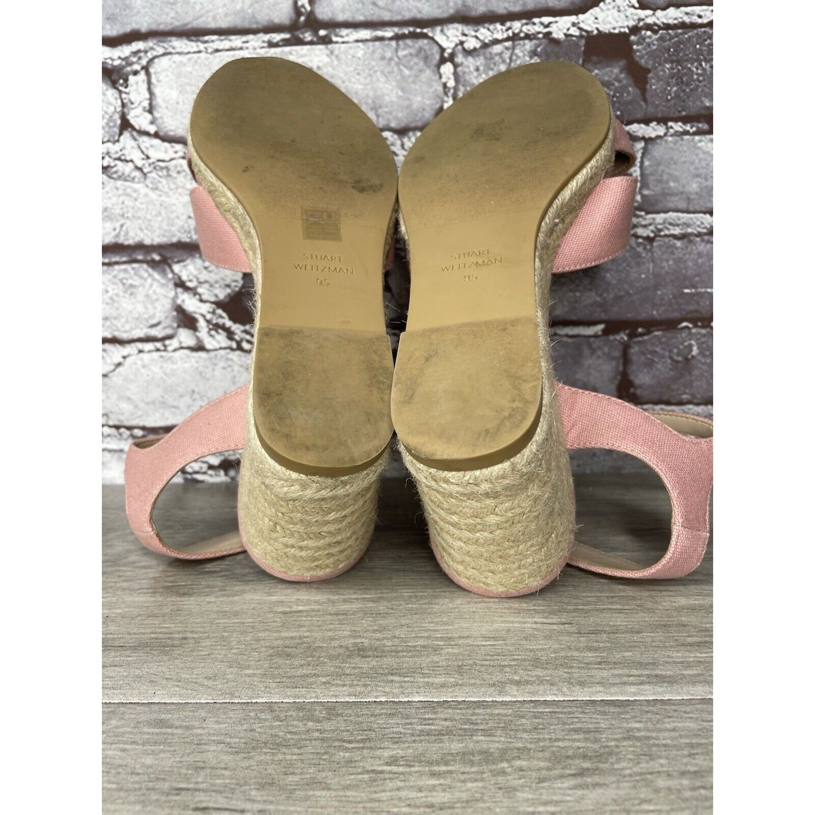 Stuart Weitzman STUART WEITZMAN Mirela II Pink Canvas Espadrille Wedge Sanda Size US 9.5 / IT 39.5 - 7 Thumbnail