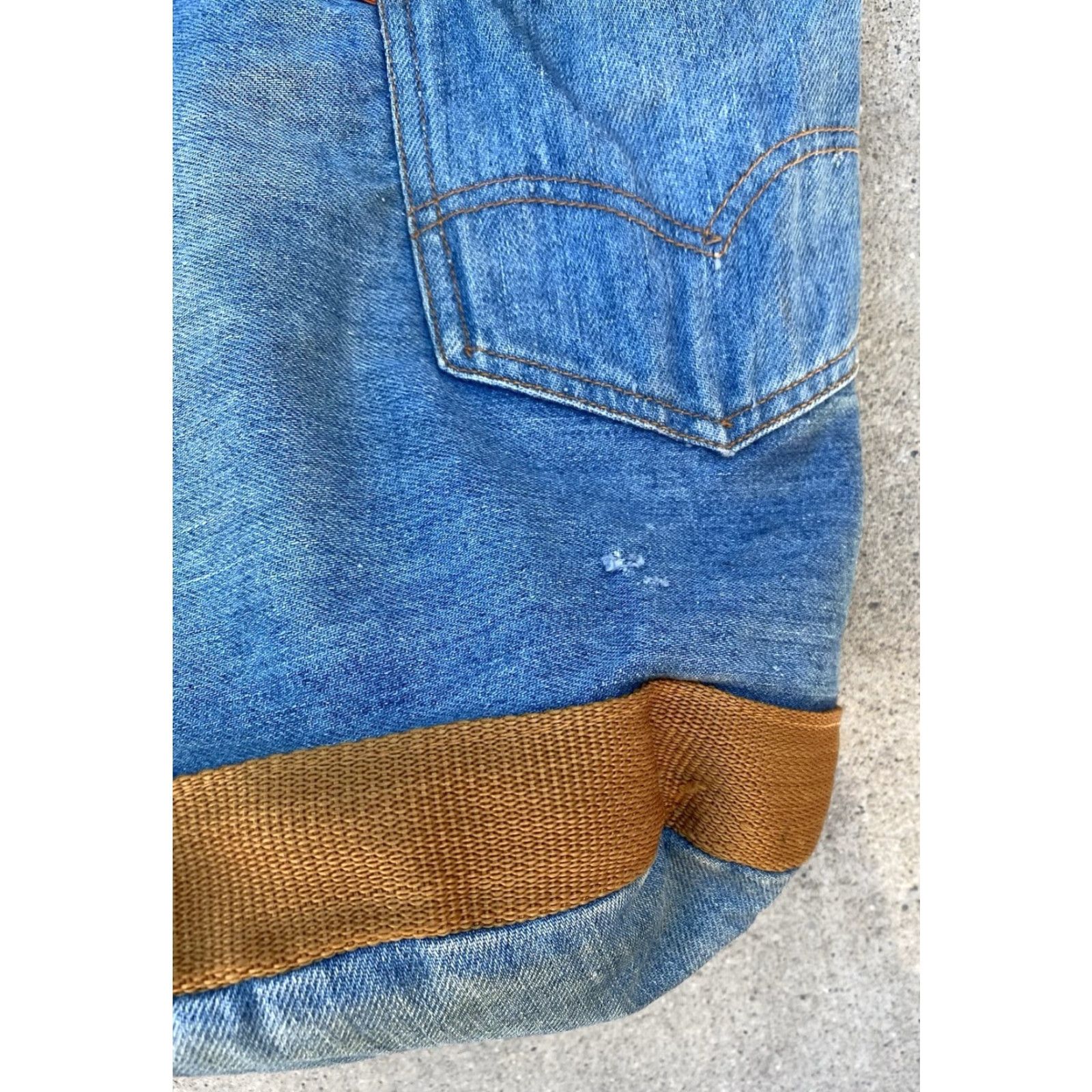 Denime VINTAGE Levi’s Orange Tab Denim Drawstring Sling Bag Shoulder Bag Worn Levis Size ONE SIZE - 6 Thumbnail
