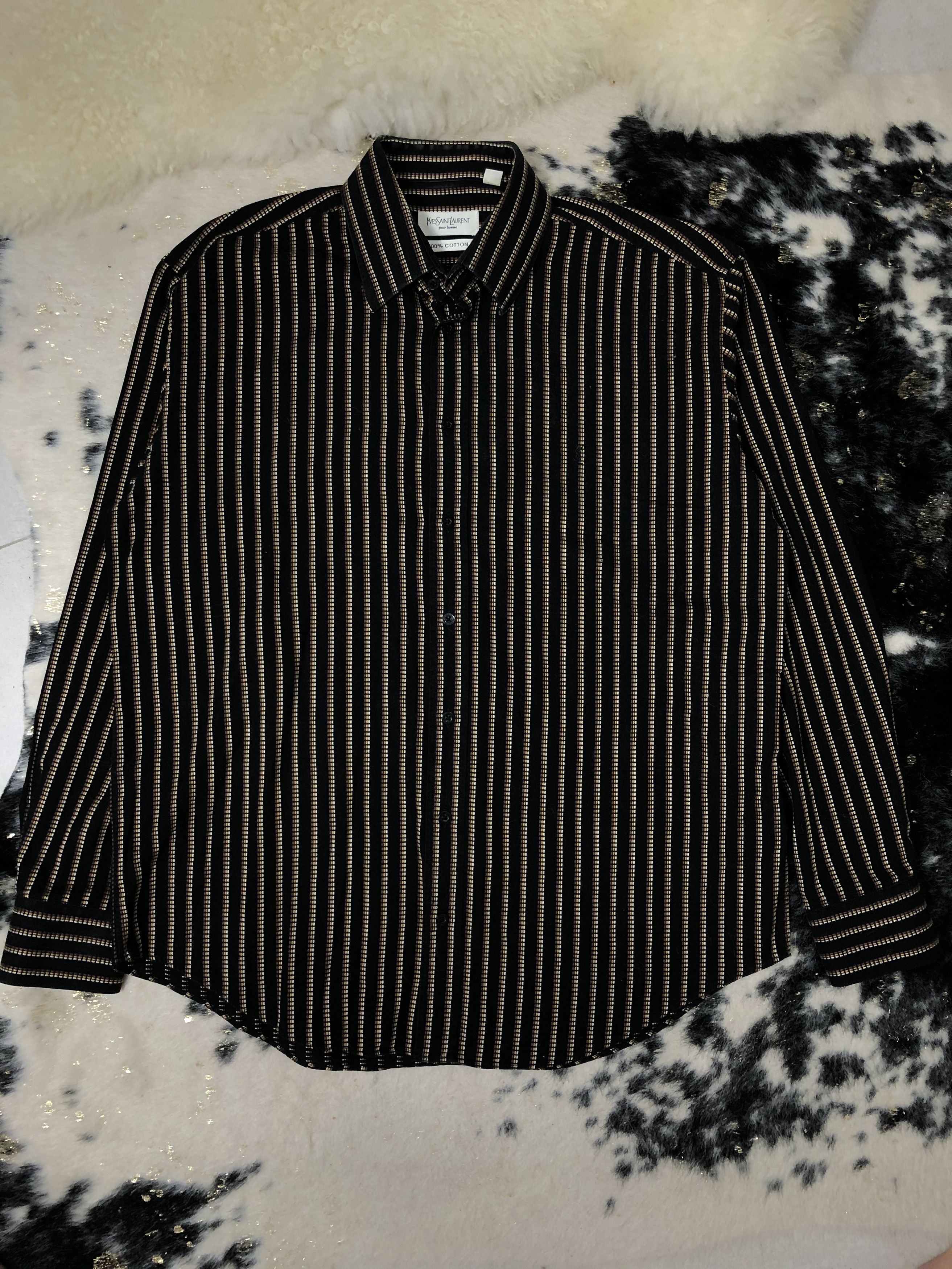 Vintage YSL Yves Saint Laurent Stripped Shirt