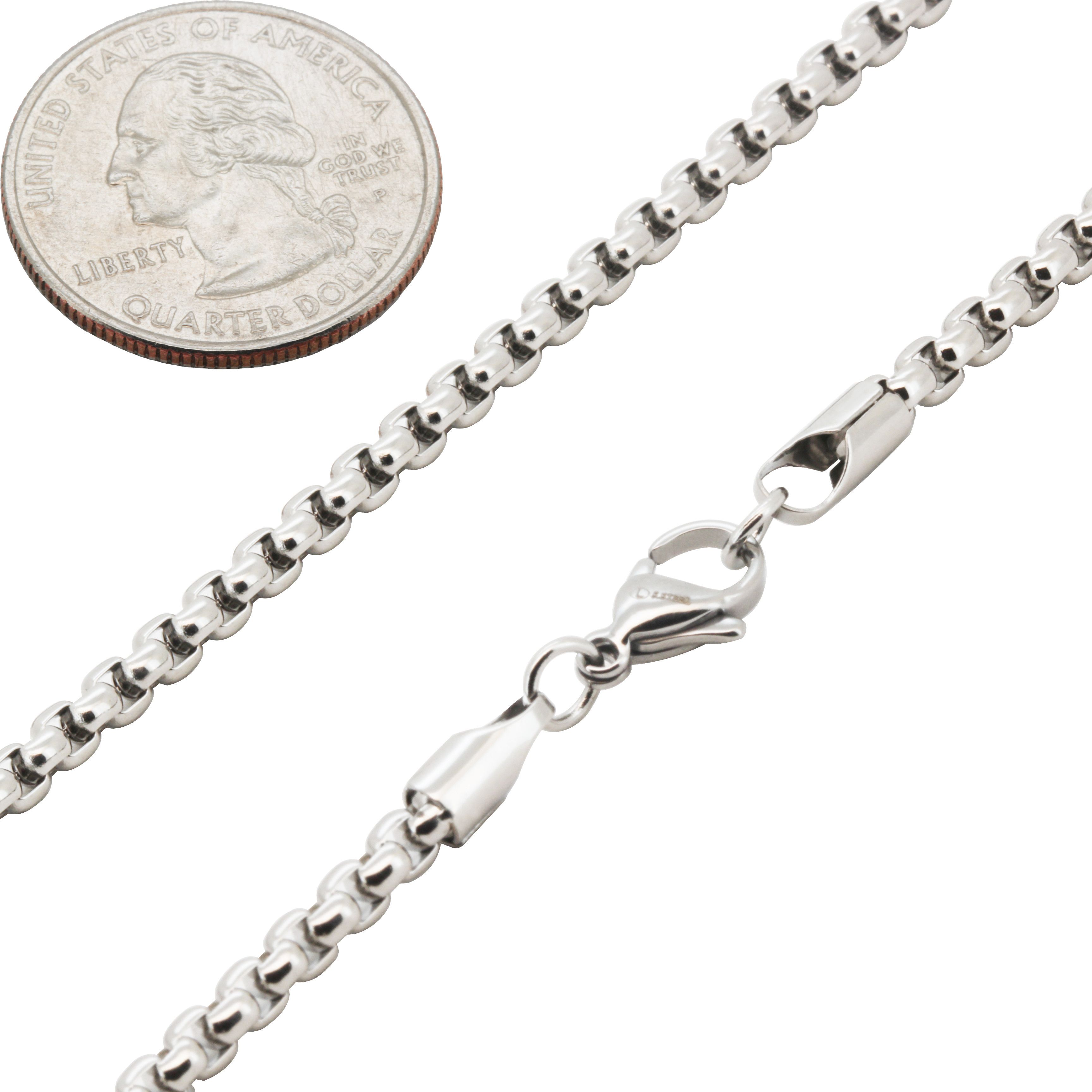Other 316L Stainless Steel 3.5mm Box Bracelet 7.5” Size ONE SIZE - 1 Preview