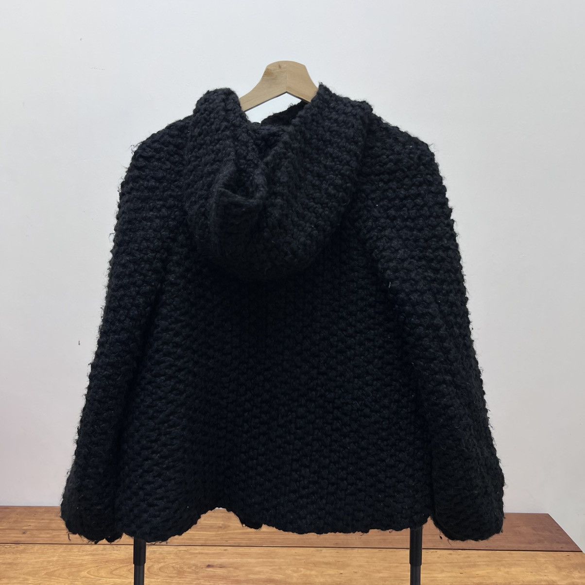 Issey Miyake Tsumori Chisato Knit Black Hoodie Avant Garde Oversized Size M / US 6-8 / IT 42-44 - 2 Thumbnail