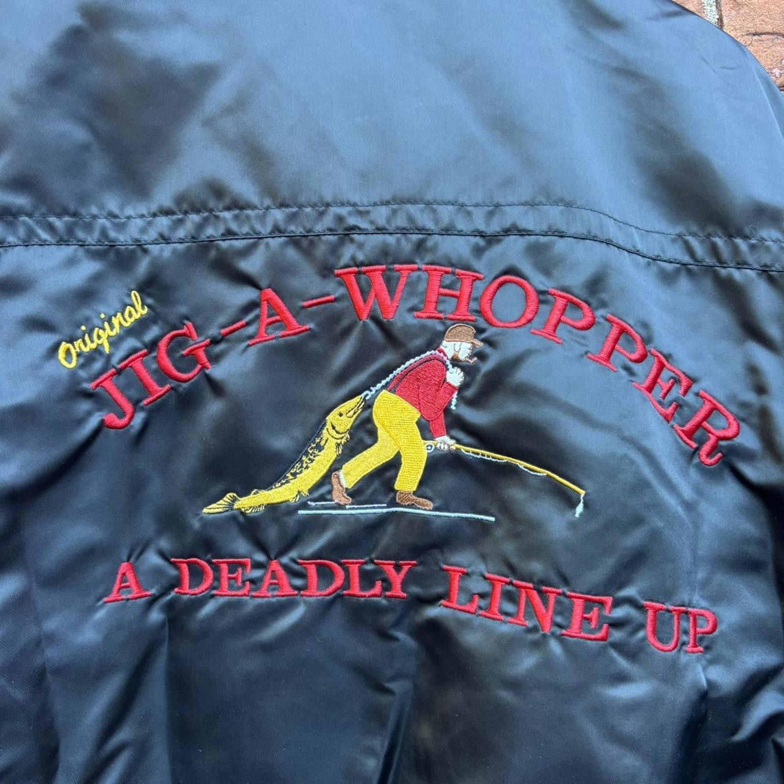 Other Vintage jig a whopper a deadly line up satin jacket 80s L Size US L / EU 52-54 / 3 - 4 Thumbnail