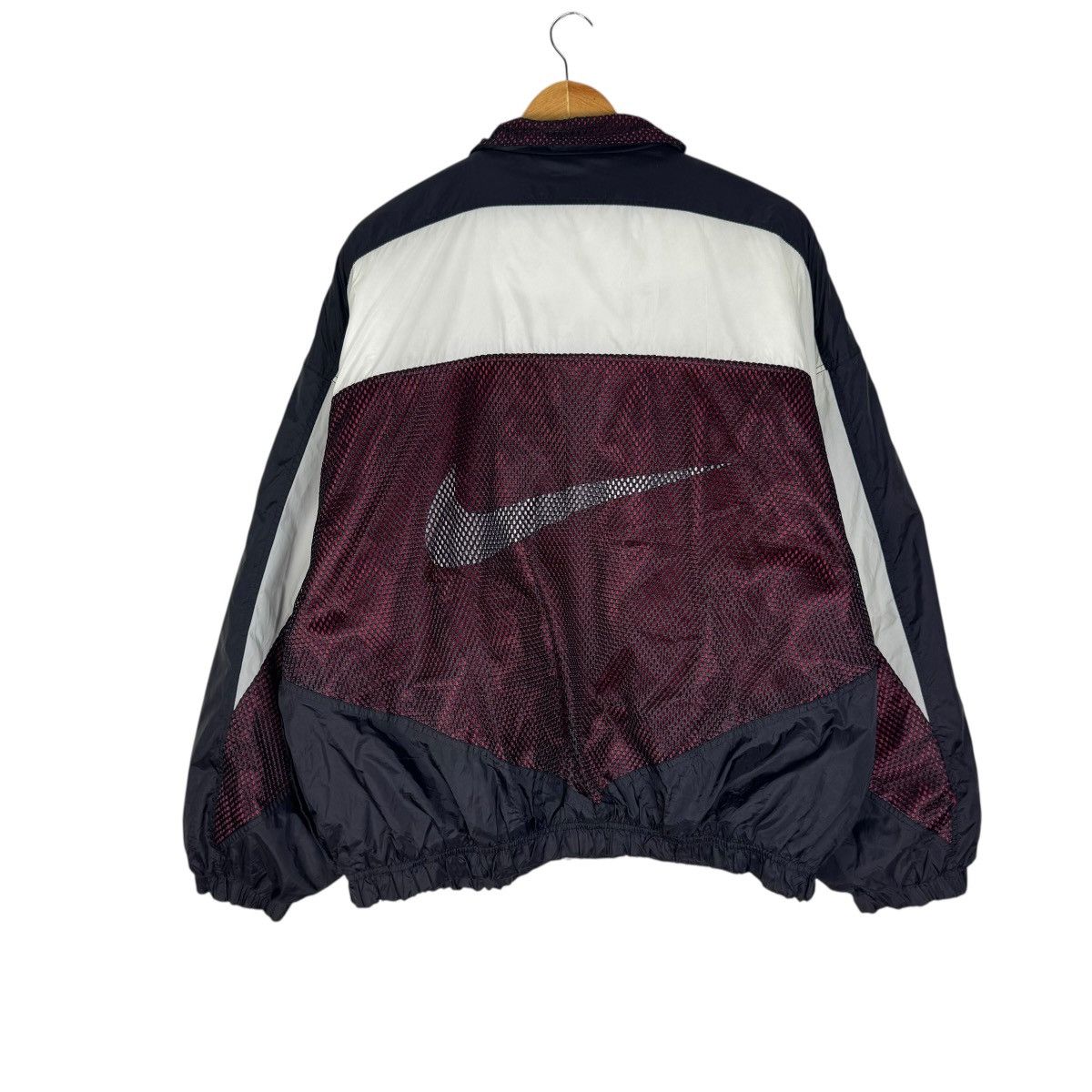 Nike 🌟VINTAGE 90s NIKE SWOOSH WINDBREAKER JACKET Size US L / EU 52-54 / 3 - 5 Thumbnail