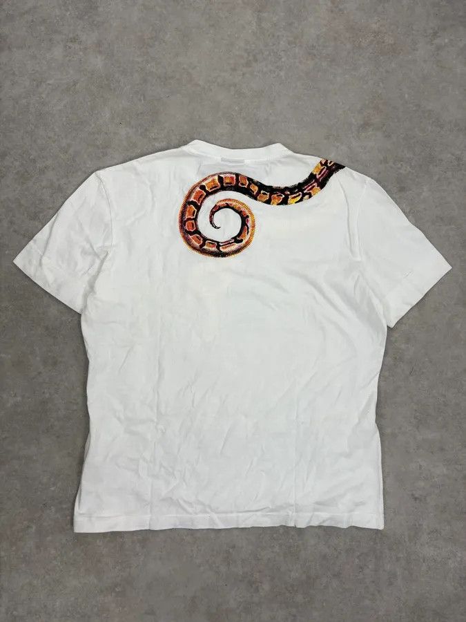 Just Cavalli 2000s Cavalli Red Snake White T-Shirt Size US S / EU 44-46 / 1 - 6 Thumbnail