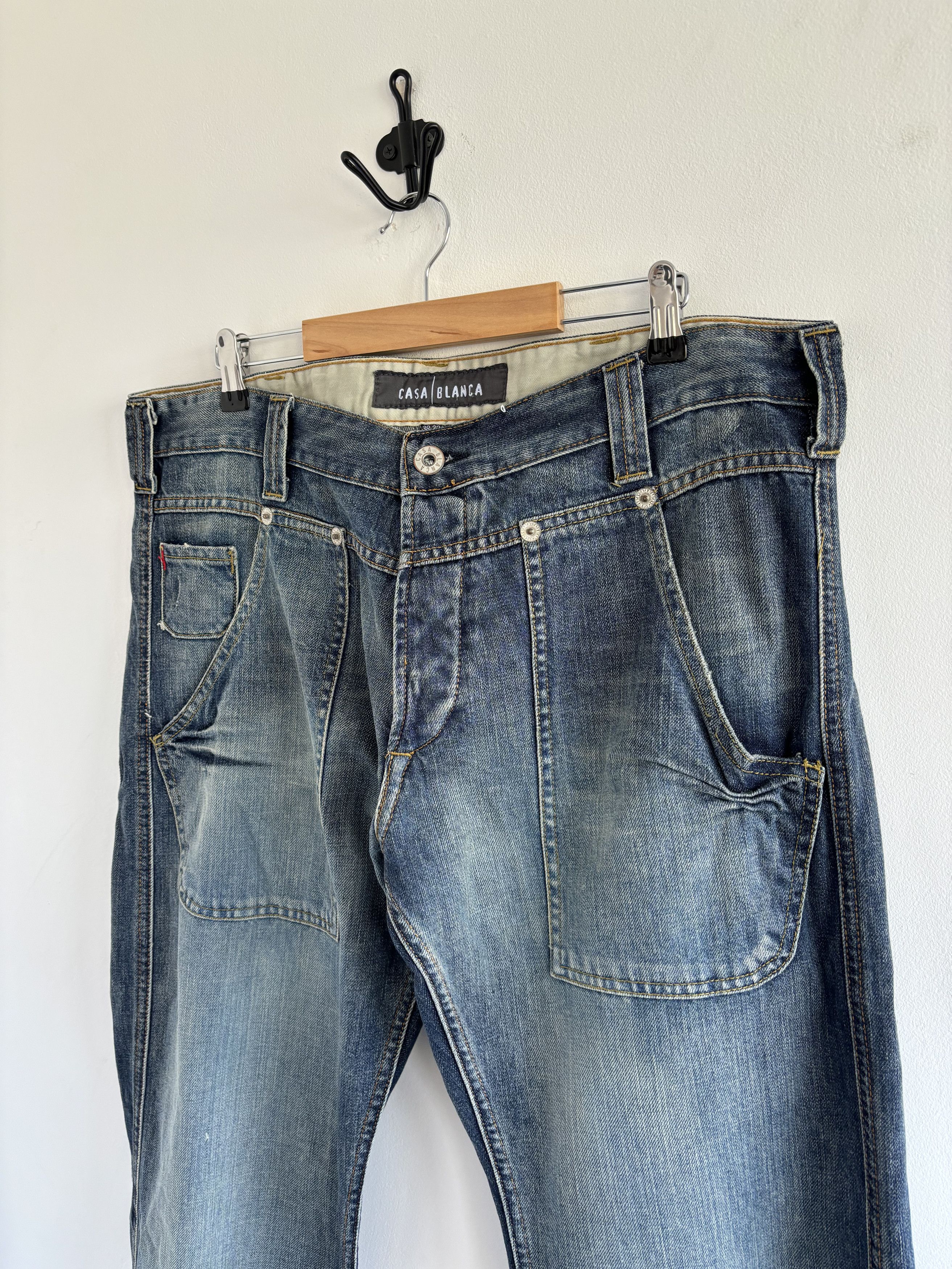 Japanese Brand × Vintage Vintage Y2K Wide Leg Washed Denim Jeans Size US 38 / EU 54 - 3 Thumbnail