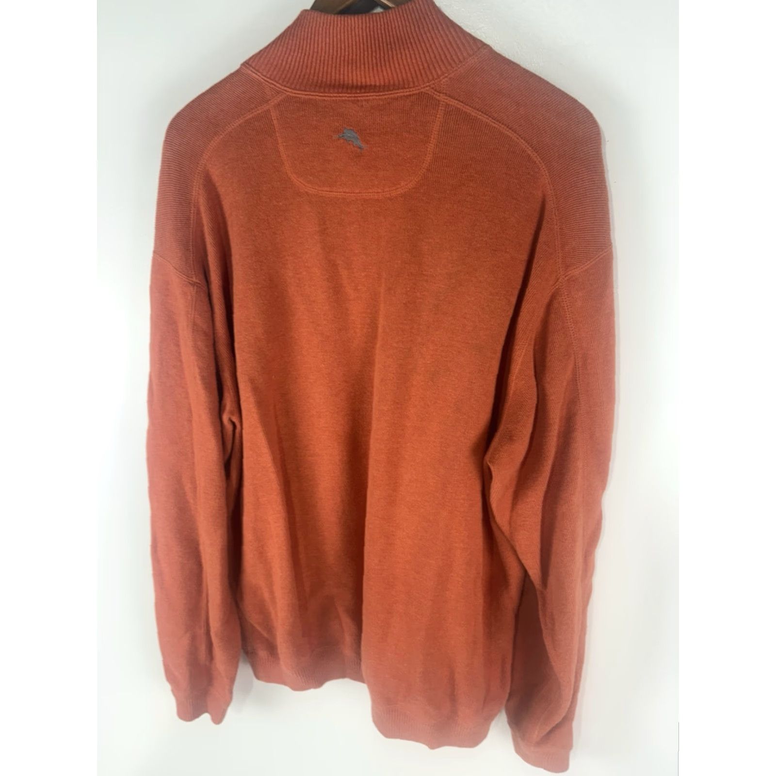 Tommy Bahama Tommy Bahama Heavyweight Orange 1/4 Zip Mock Neck Sweater Men XL Fall Winter Casual Size US XL / EU 56 / 4 - 5 Thumbnail