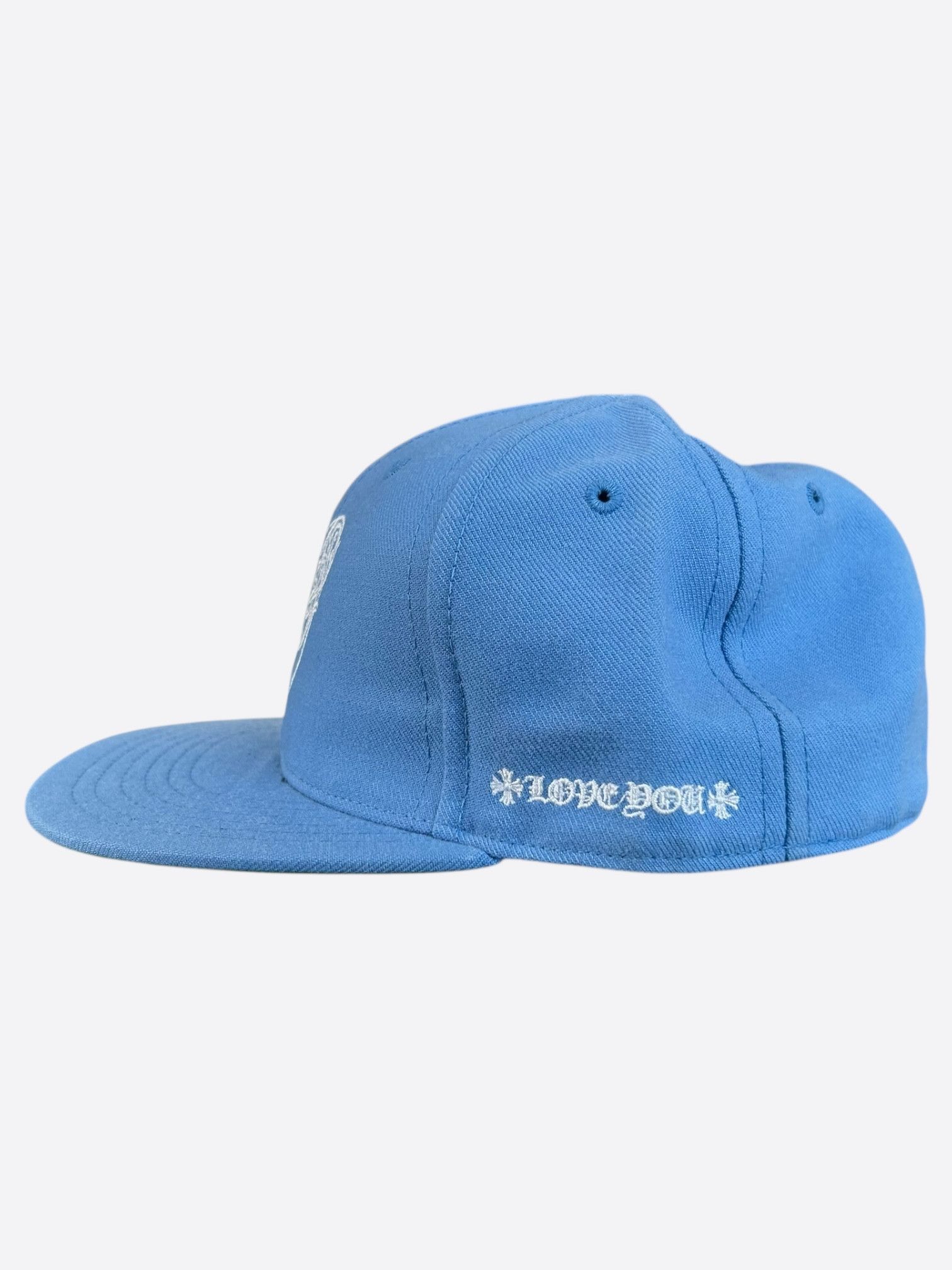 Chrome Hearts Chrome Hearts Blue & White Heart Logo Fitted Hat Size ONE SIZE - 4 Thumbnail