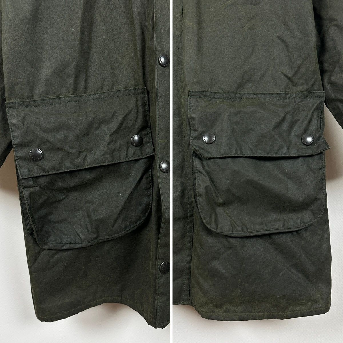 Barbour Vintage Barbour Gamefair Waxed Olive Green Coat Jacket Size US S / EU 44-46 / 1 - 10 Thumbnail