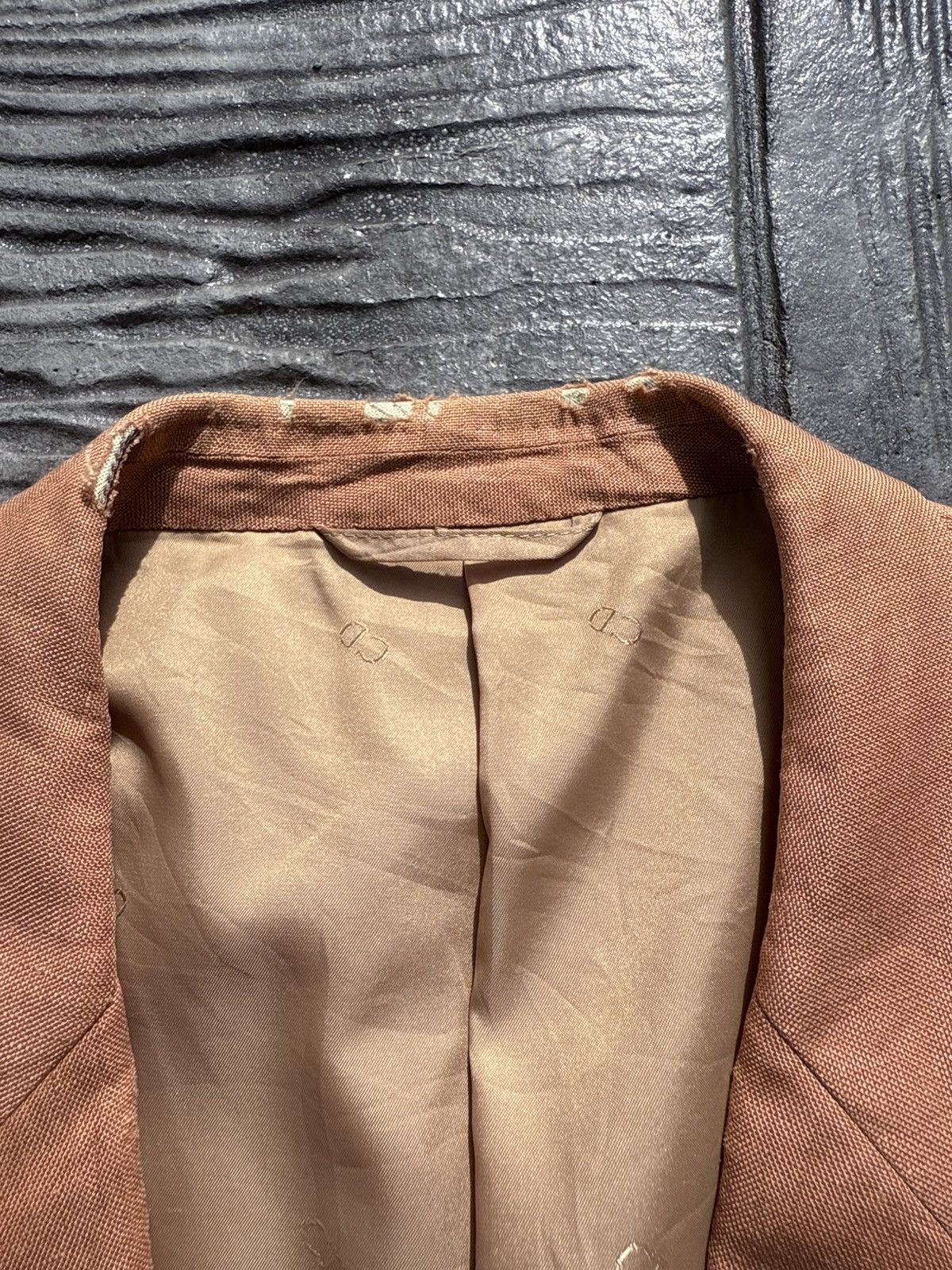 Christian Dior Monsieur 1980’s Christian Dior Monsieur Tailored Linen Peach Blazer Size 38R - 8 Thumbnail