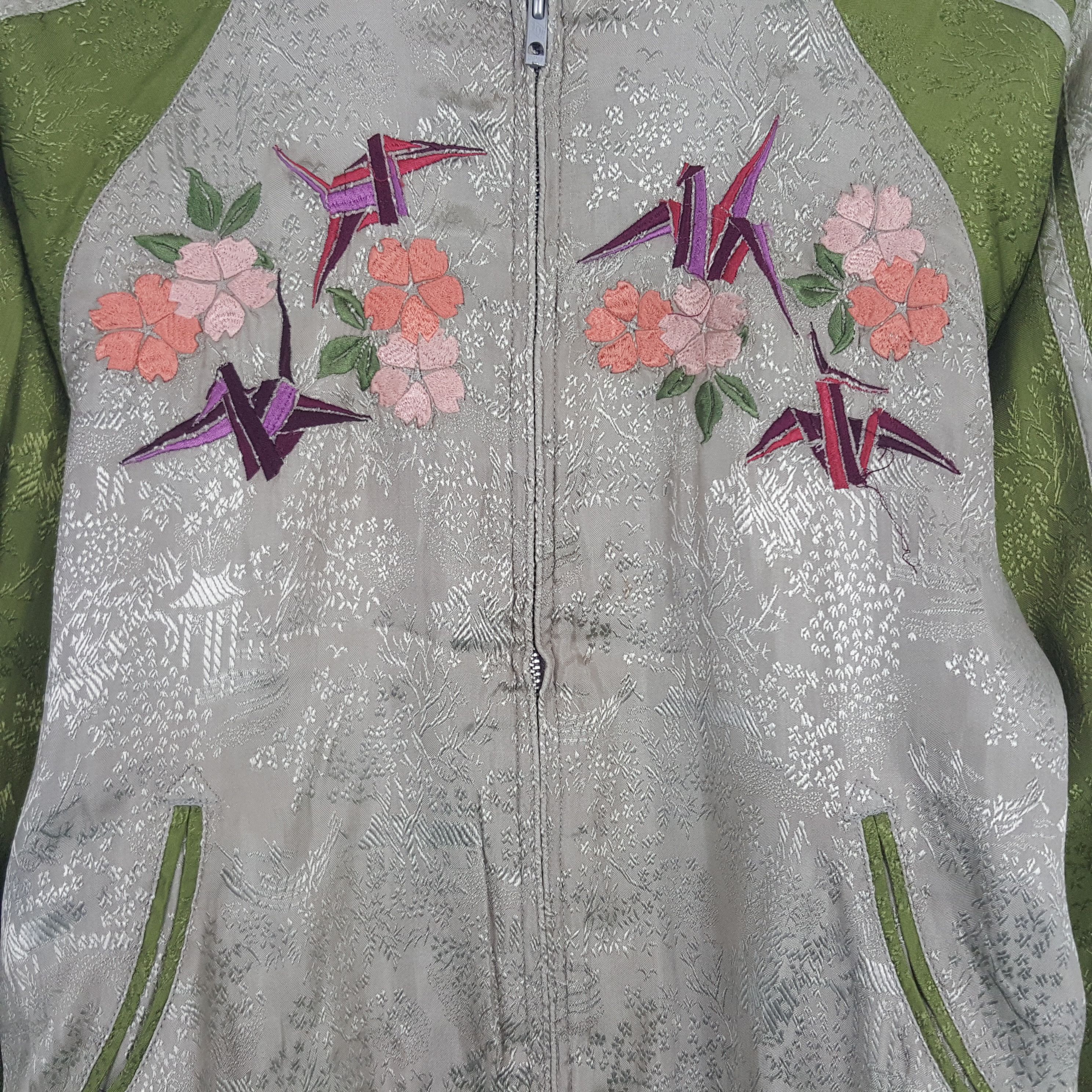 Vintage Vintage Sukajan Fish Koi Japan Reversible Zipper Jacket Size US M / EU 48-50 / 2 - 8 Thumbnail