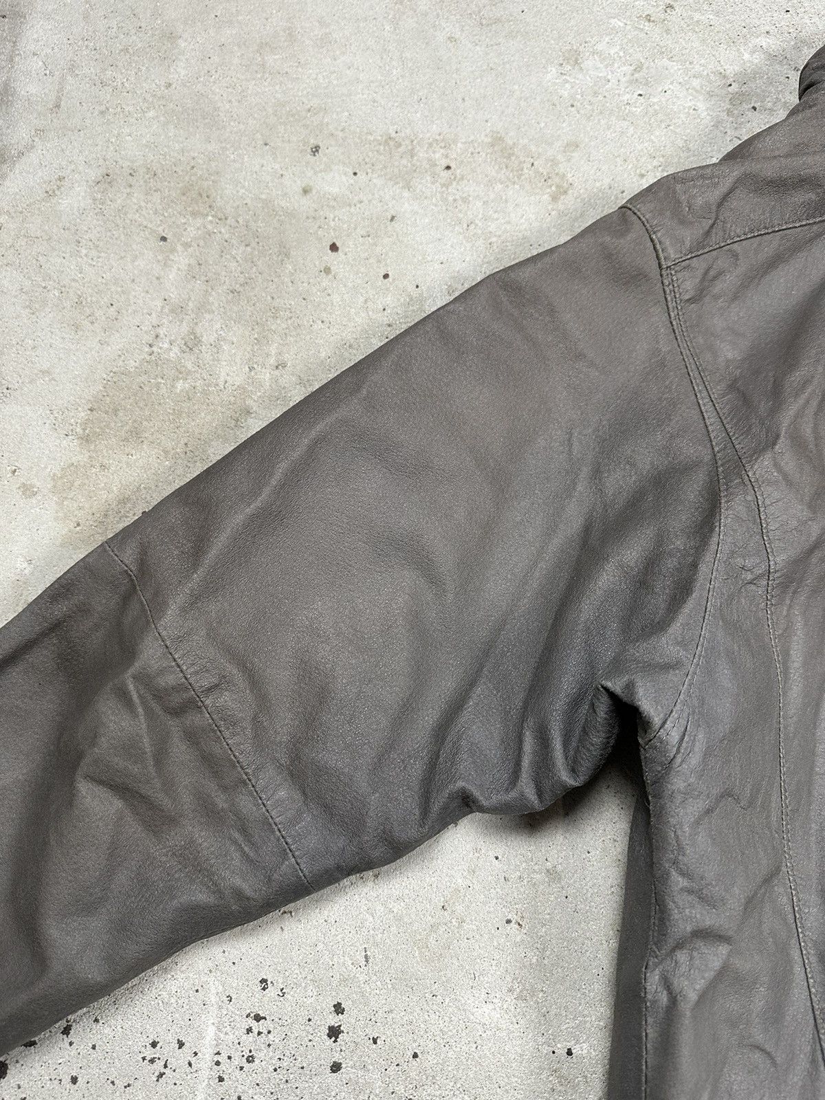 Japanese Brand Vintage y2k Grey Genuine Leather Jacket Size US M / EU 48-50 / 2 - 12 Thumbnail