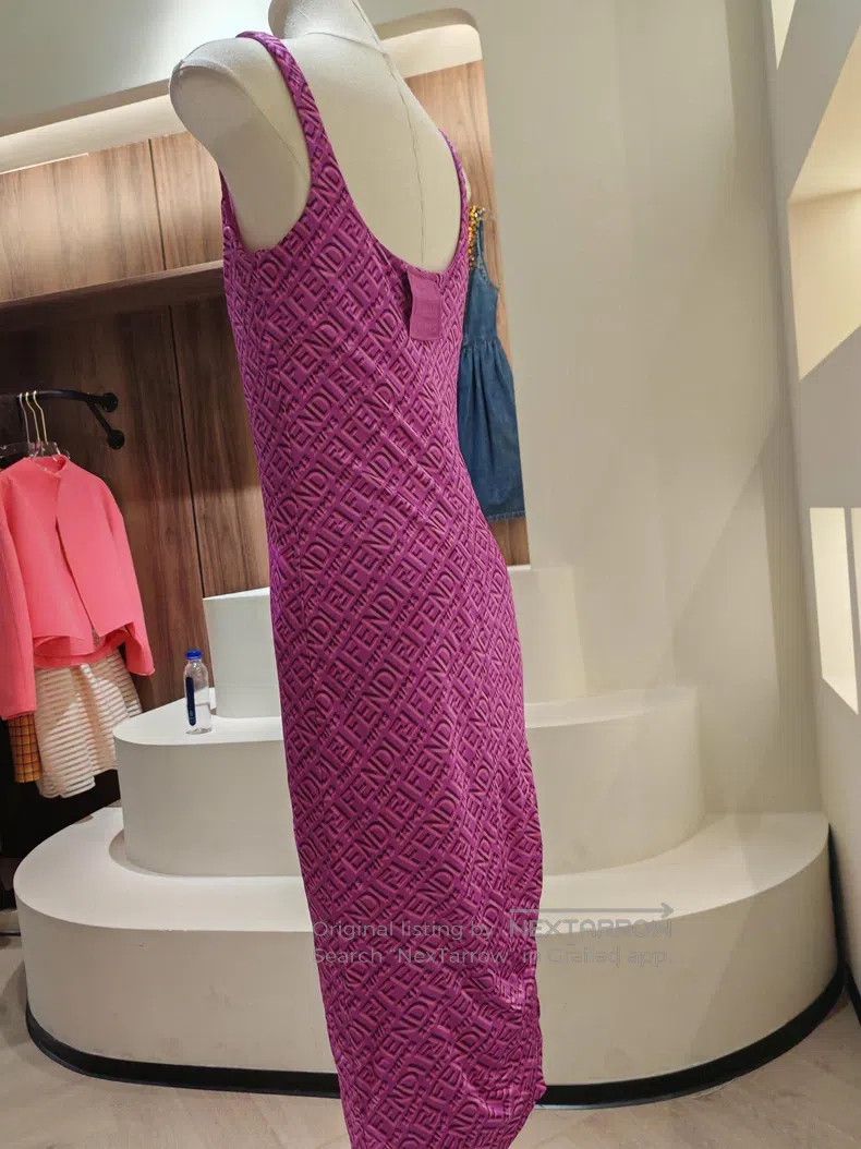 Fendi Fendi All-over Printed Logo Long Dress Size S / US 4 / IT 40 - 2 Thumbnail