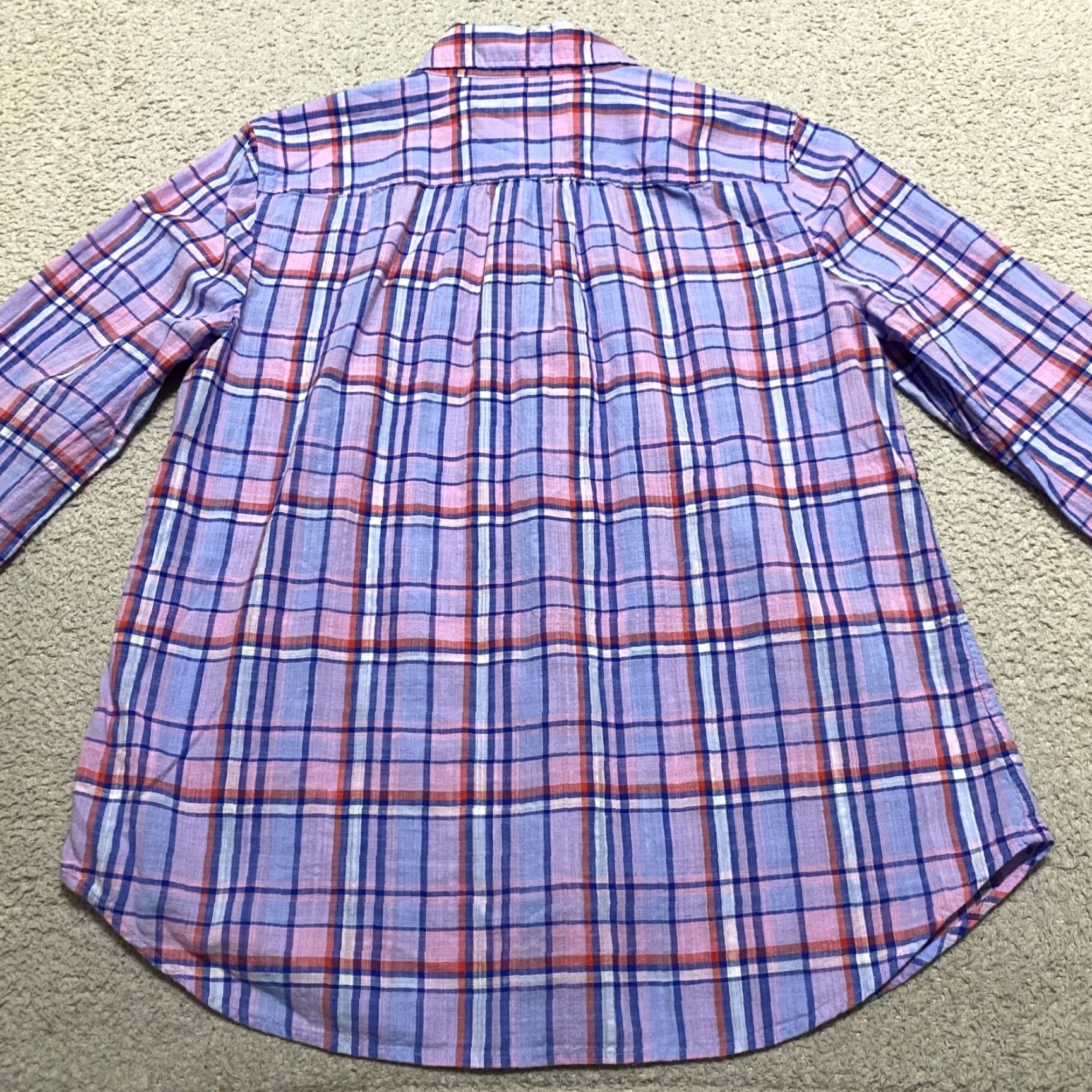 Talbots Talbots Womens Shirt M Multicolor Plaid Long Sleeve Button Up 100% Cotton Size M / US 6-8 / IT 42-44 - 2 Thumbnail