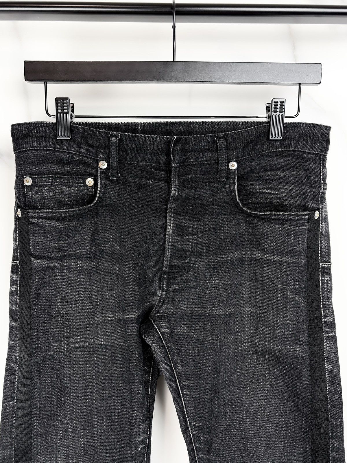 Dior AW10 Dior Homme MIJ Side Stripe Faded Denim Jeans KVA Size US 28 / EU 44 - 3 Thumbnail
