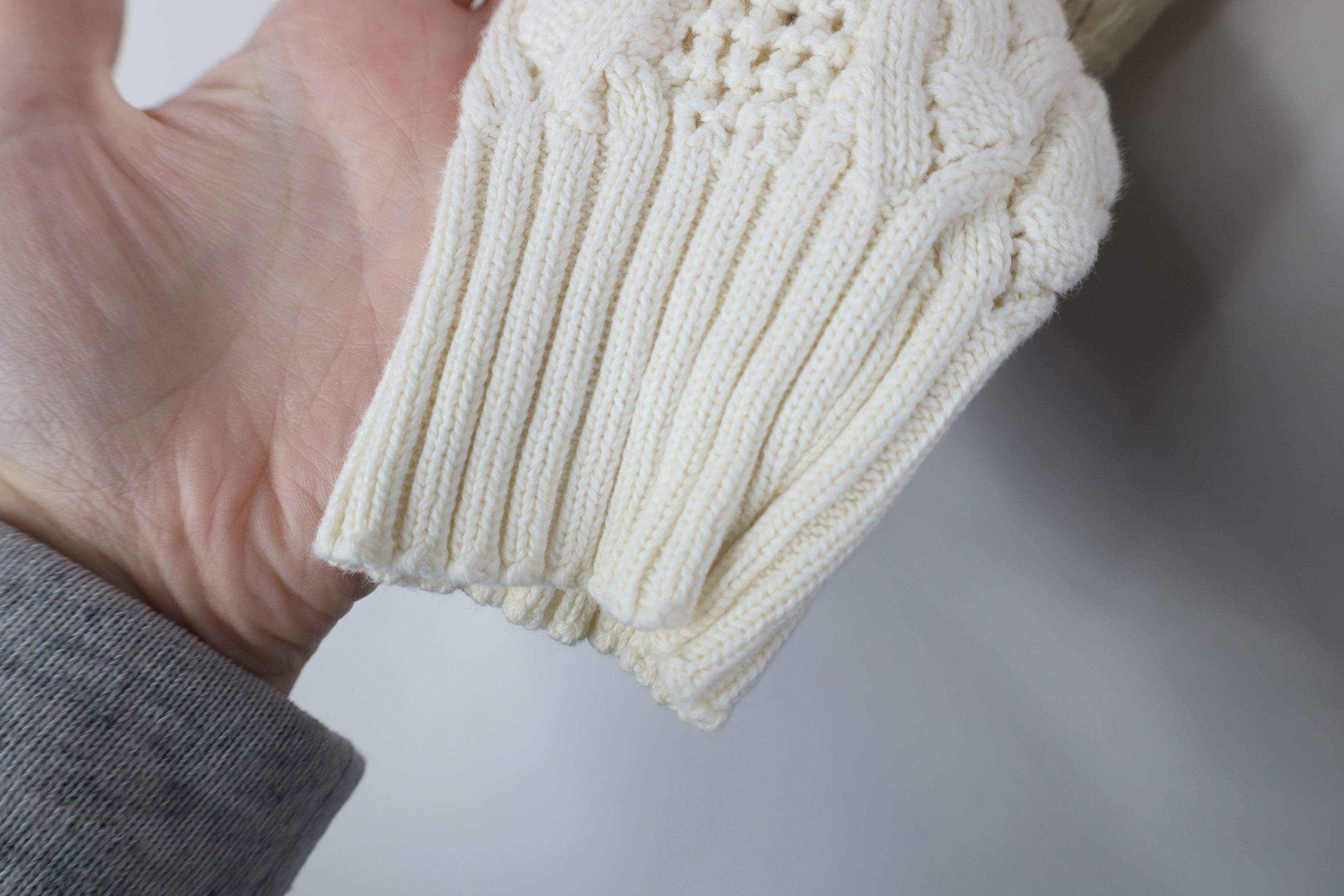 Vintage Vintage 90s Y2K Babydoll Crochet Ribbed Knit Sweater White Size M / US 6-8 / IT 42-44 - 7 Thumbnail