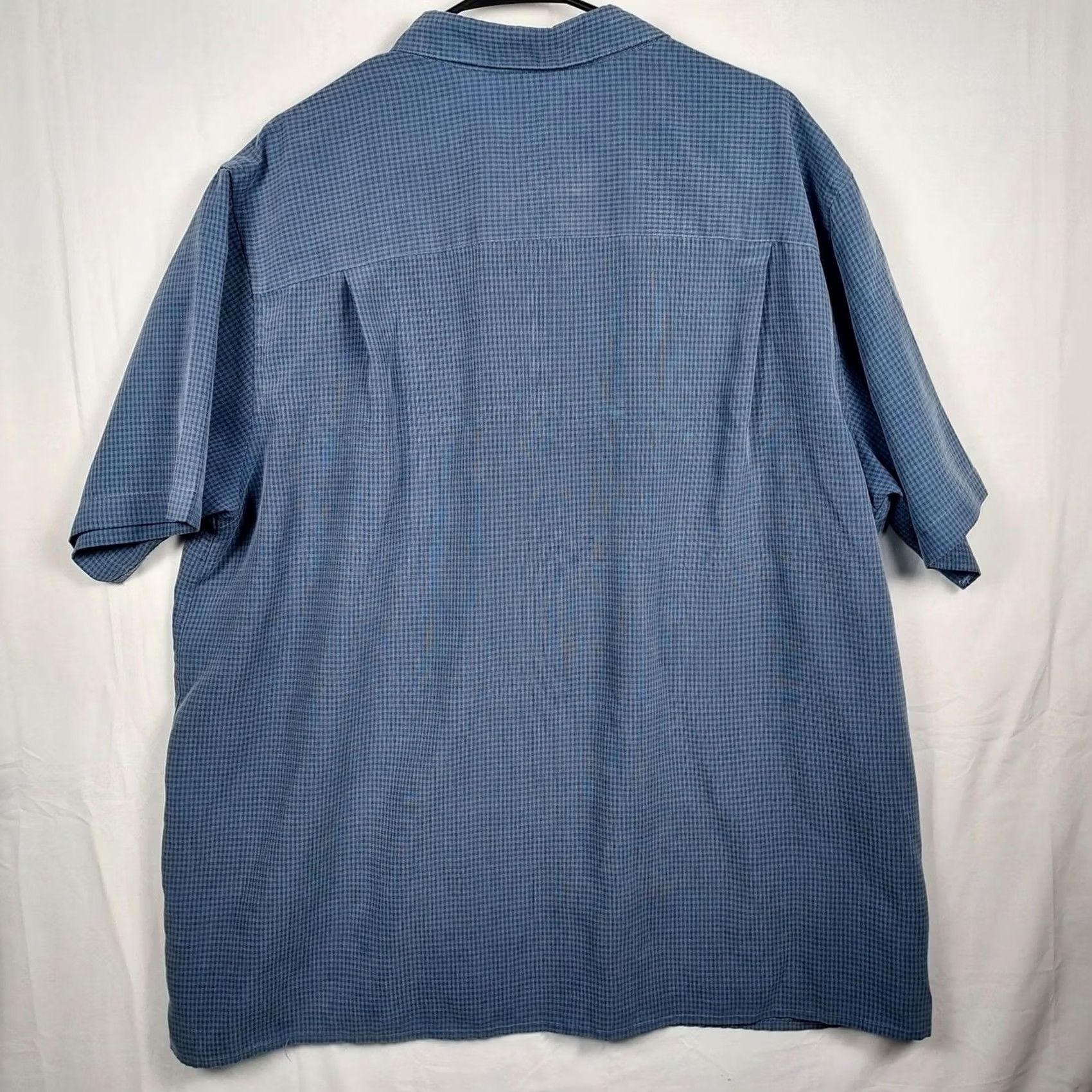 Vintage VINTAGE? No — Brandini Le Collezioni Men’s Casual Button-Down Shirt XXL Blue Gingham Rayon Shirt Men 2XL Blue Gingham Casual Button-Up Shirt Size US XXL / EU 58 / 5 - 4 Thumbnail