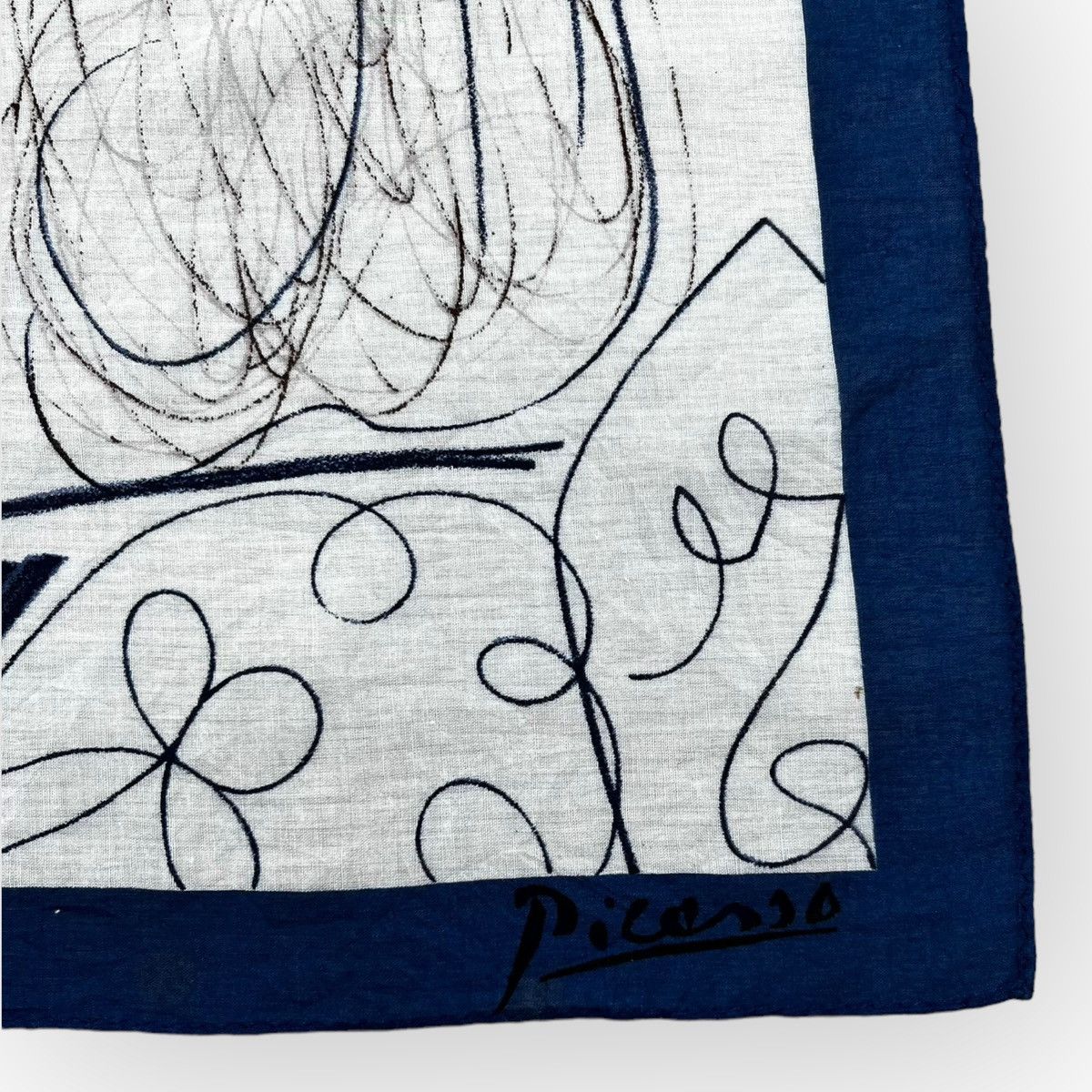 Vintage Picasso 90' Handkerchief Neckerchief Bandana Pocketsquare Size ONE SIZE - 2 Thumbnail