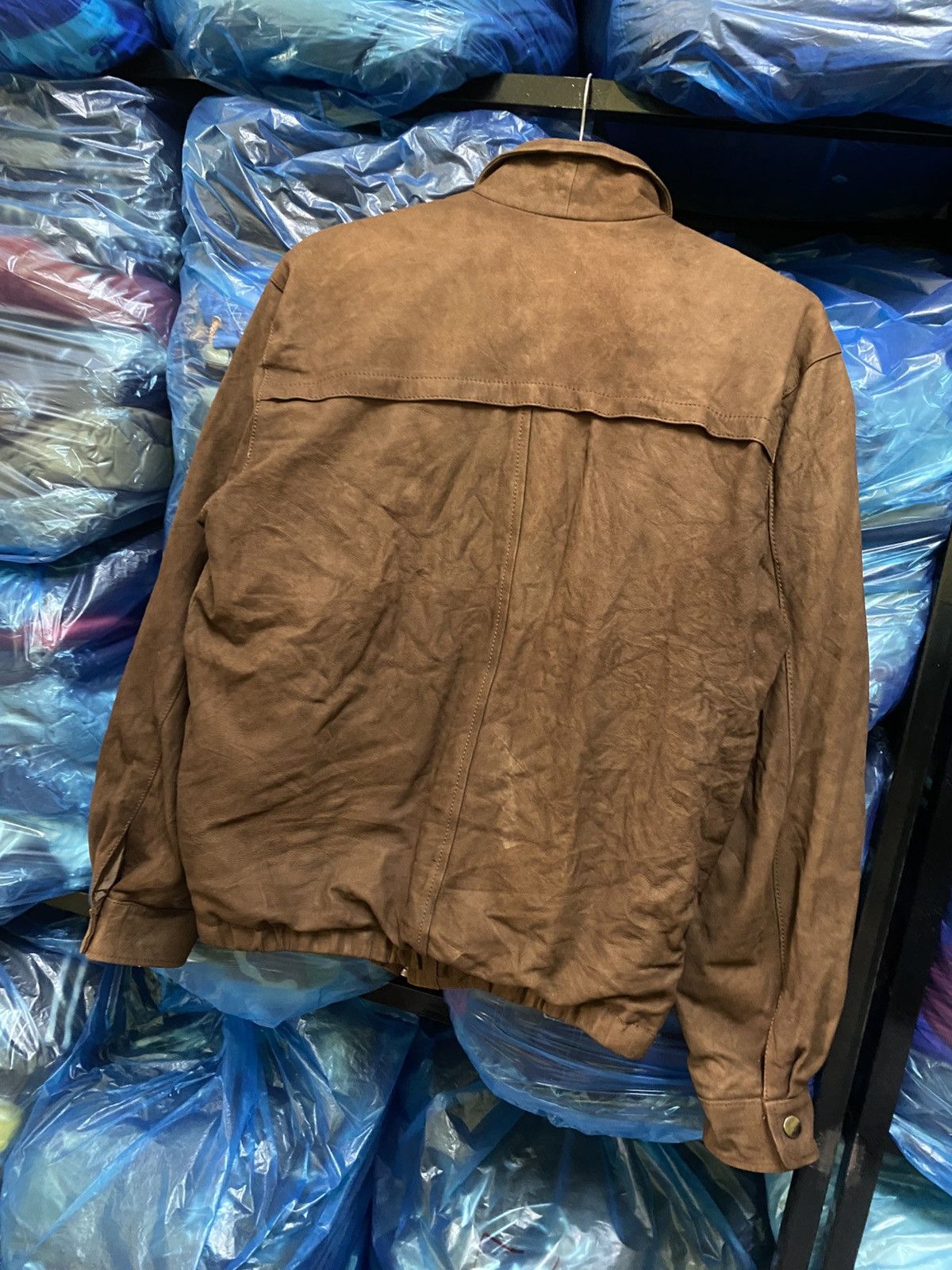 Other Vintage Brown Suede Bomber Jacket - Classic 90s Minimalist Size US L / EU 52-54 / 3 - 12 Thumbnail