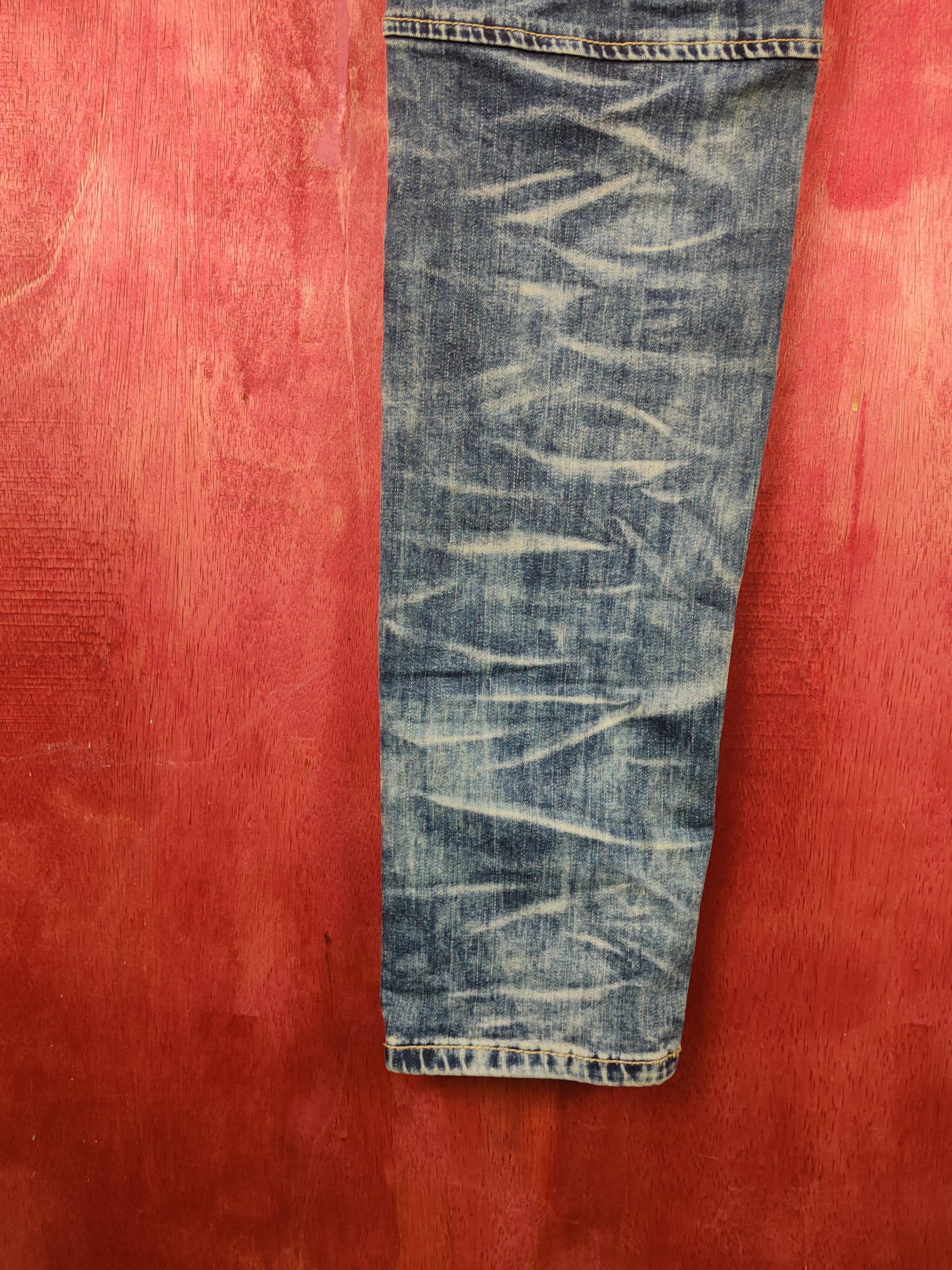 Japanese Brand Victorious bikers Distressed Ripped Skinny Jeans #S2309 Size US 34 / EU 50 - 11 Thumbnail