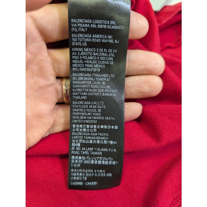 Balenciaga o1rshd1 Oversized T-Shirt in Faded Red Size US M / EU 48-50 / 2 - 18 Thumbnail